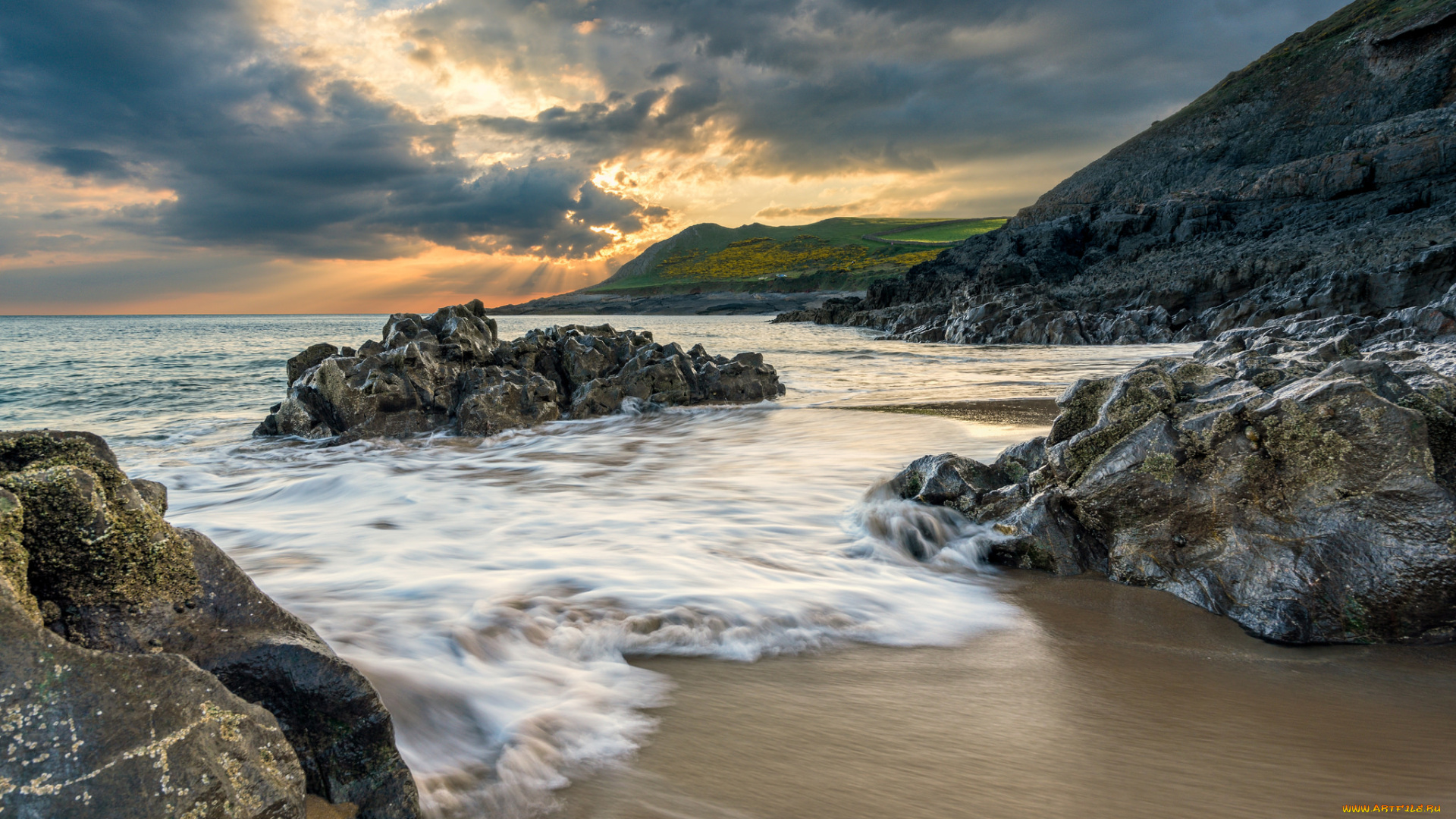 природа, побережье, берег, море