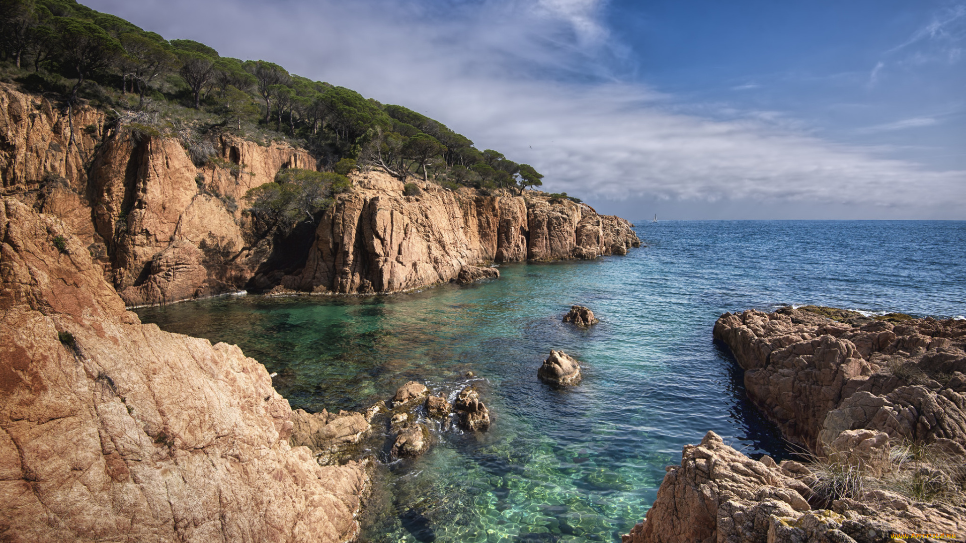 природа, побережье, море, берег