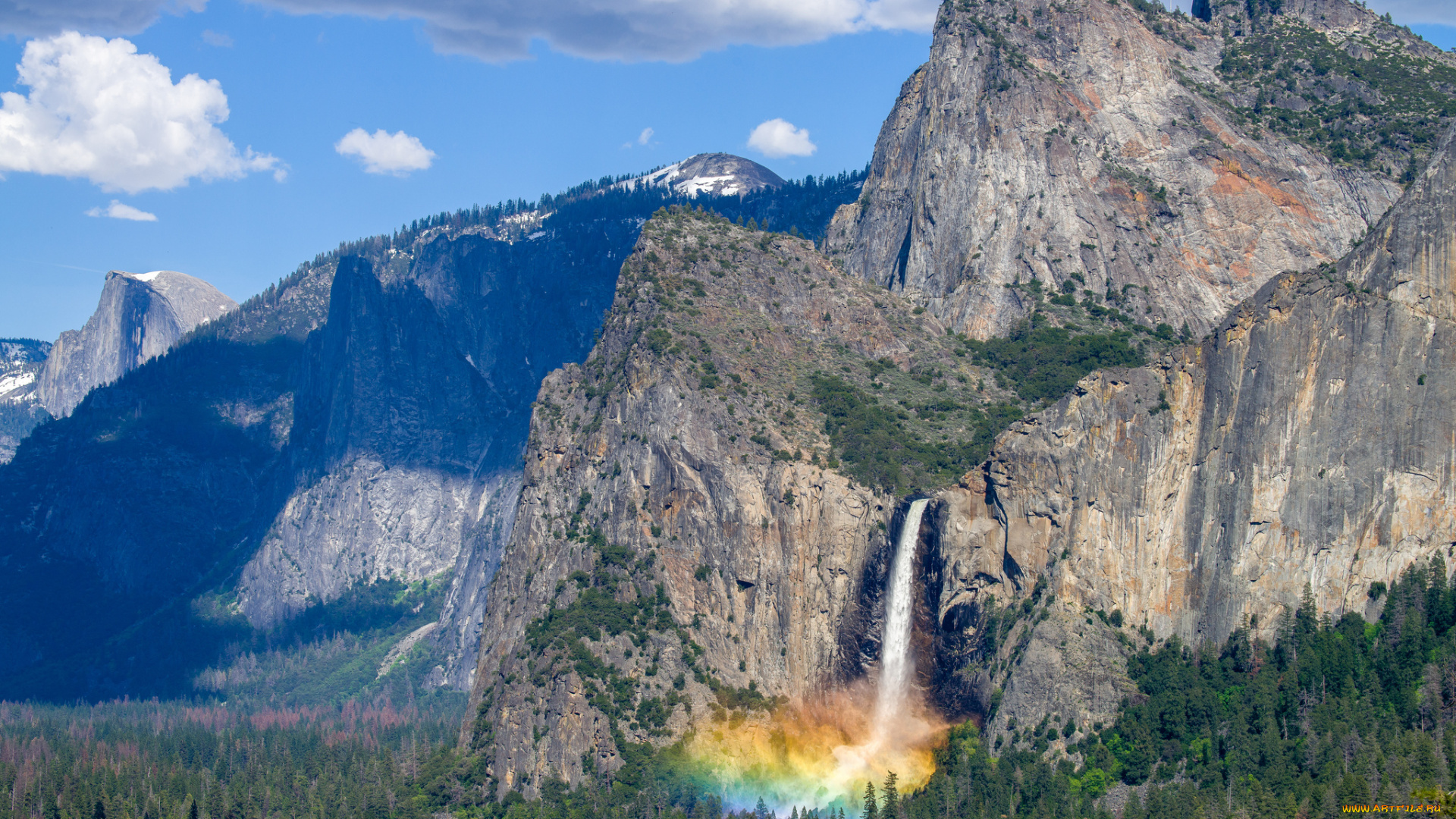 природа, водопады, водопад, река, лес