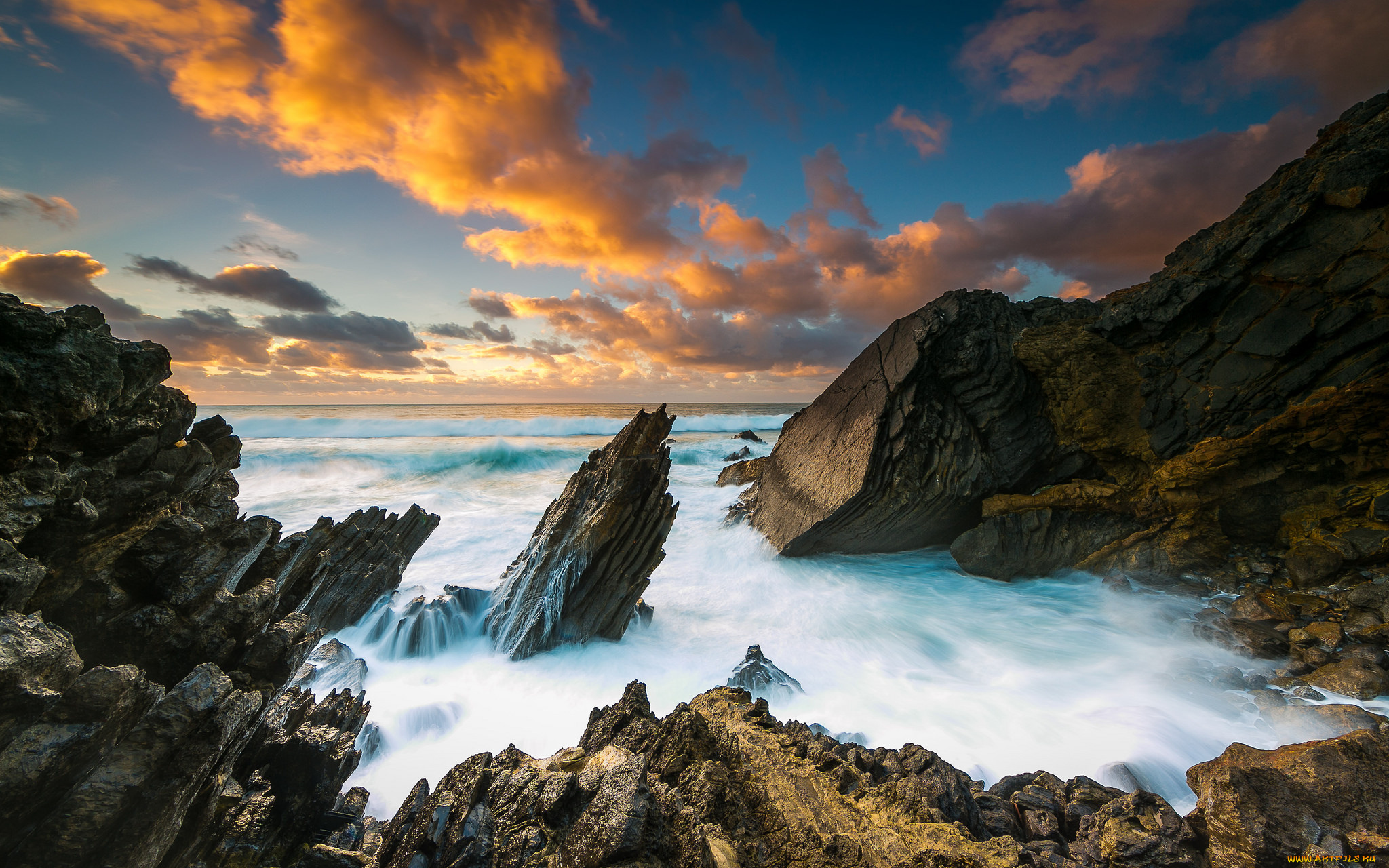 природа, побережье, берег, море