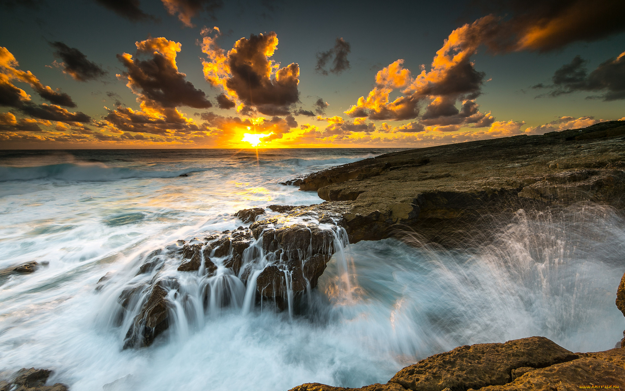 природа, побережье, берег, море