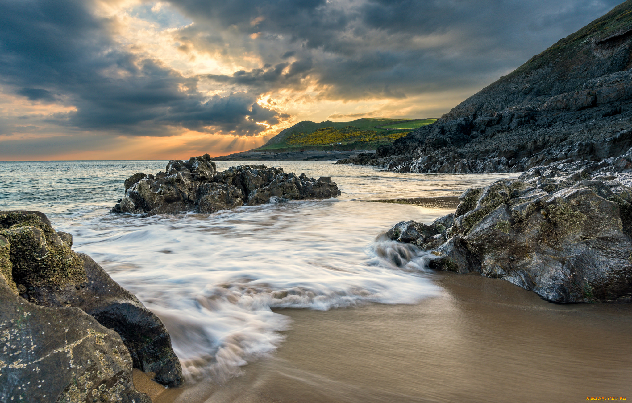 природа, побережье, берег, море