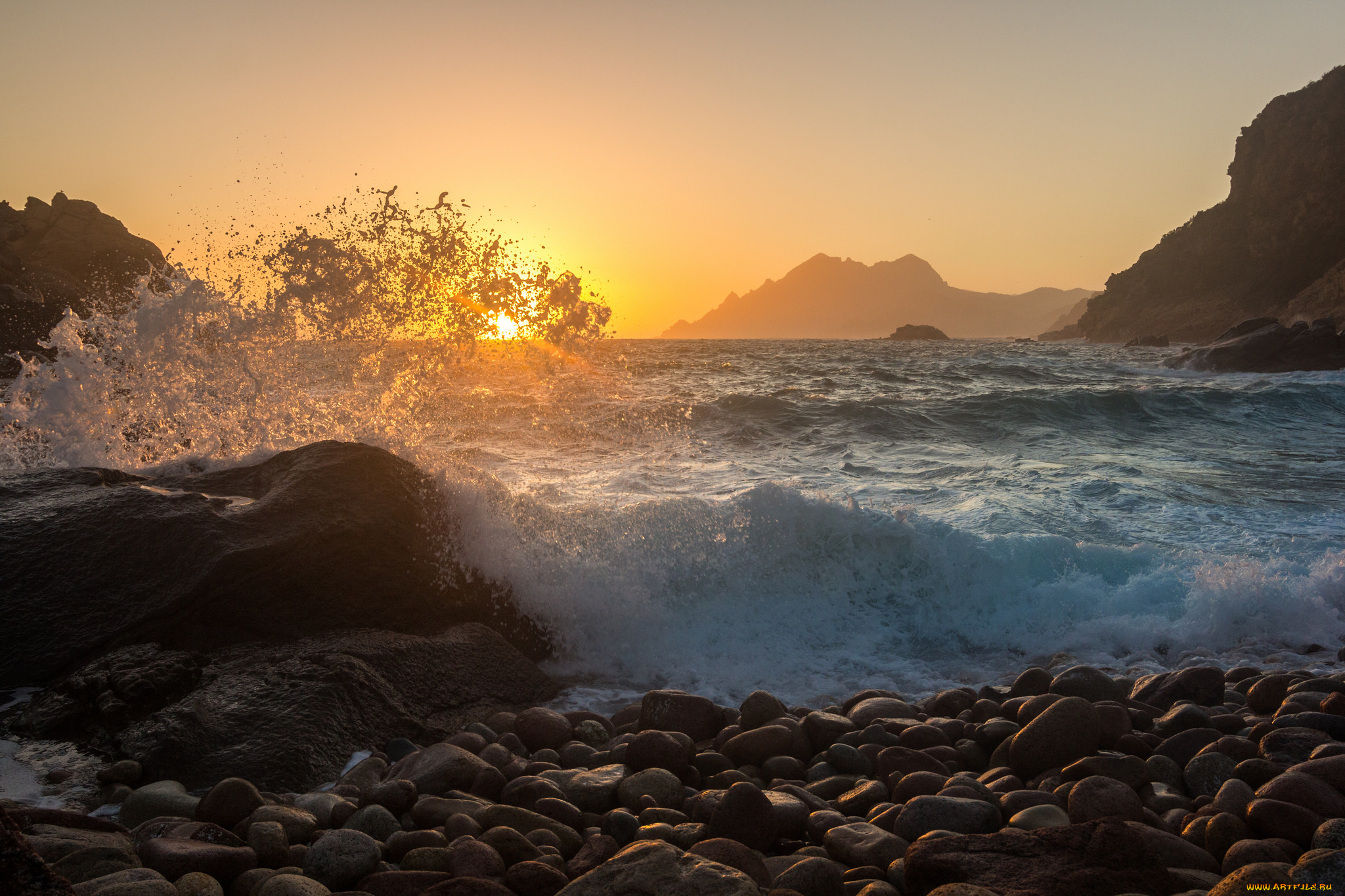 природа, побережье, берег, море