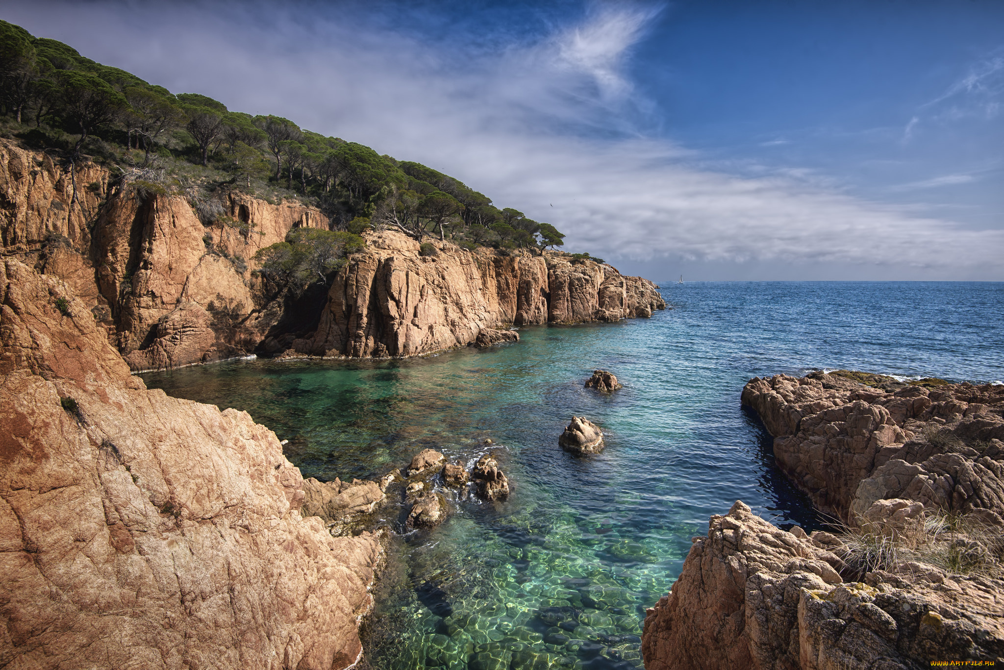 природа, побережье, море, берег