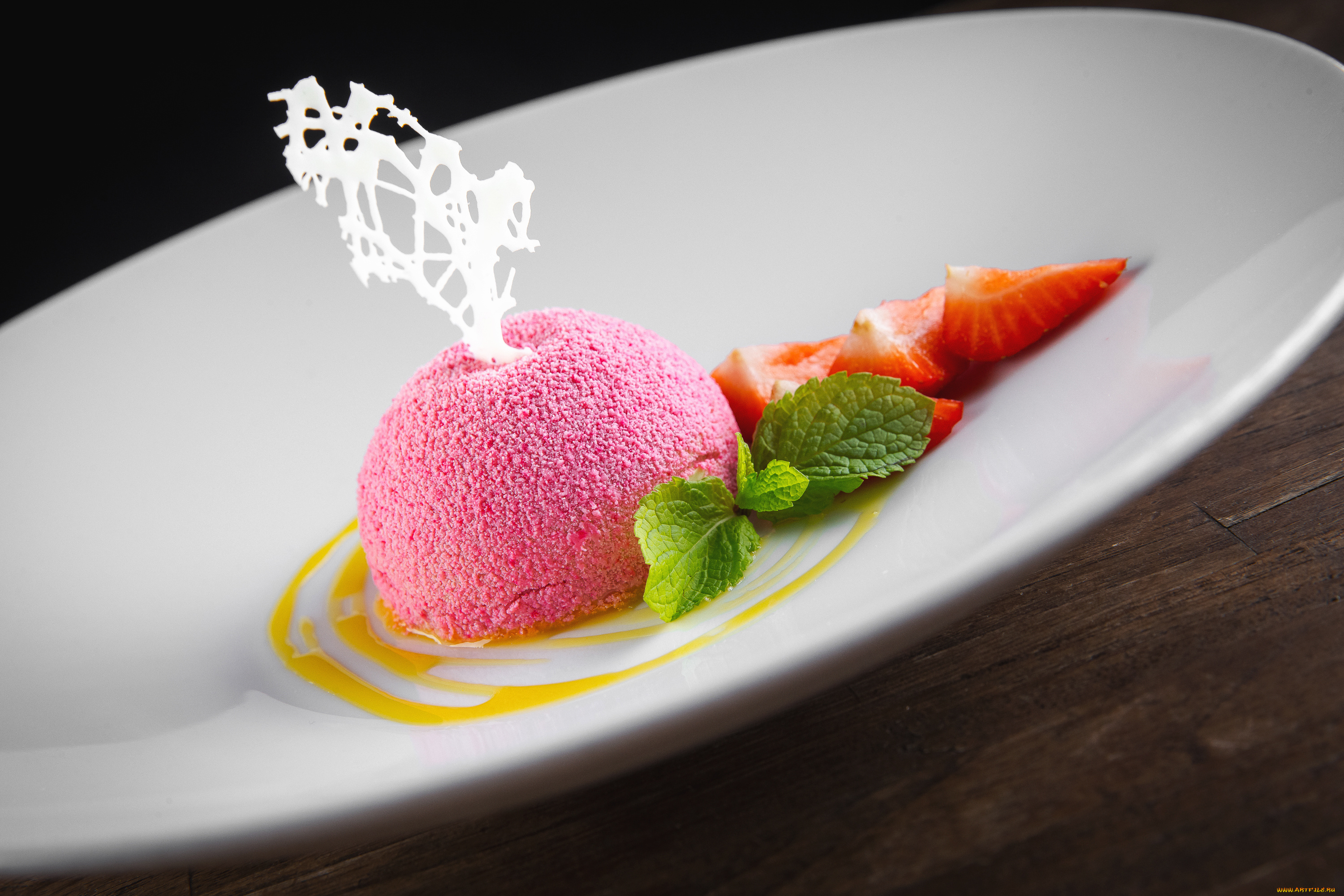 еда, мороженое, , десерты, клубника, десерт, шоколад, мята