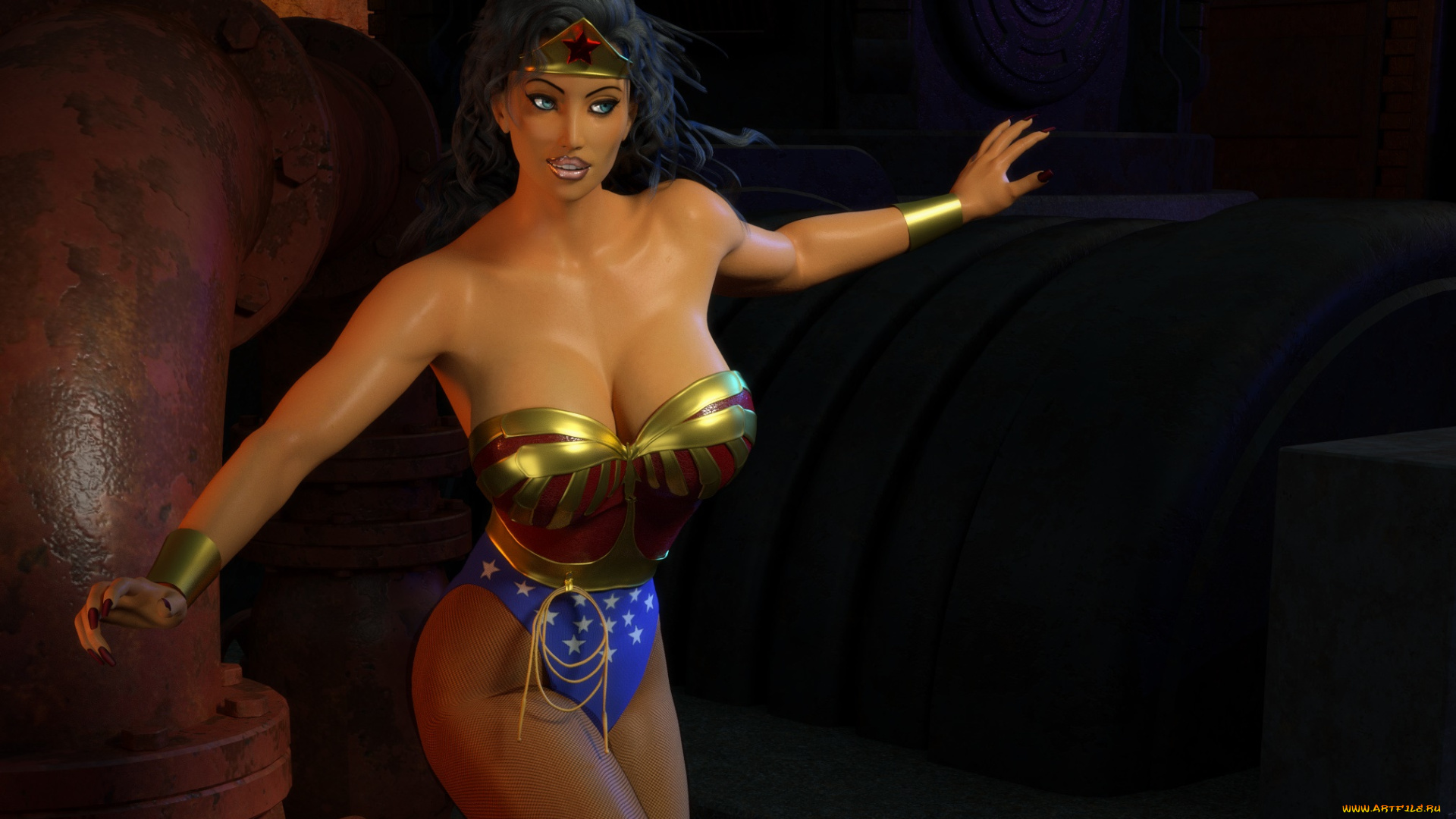 3д, графика, фантазия, , fantasy, фон, взгляд, девушка