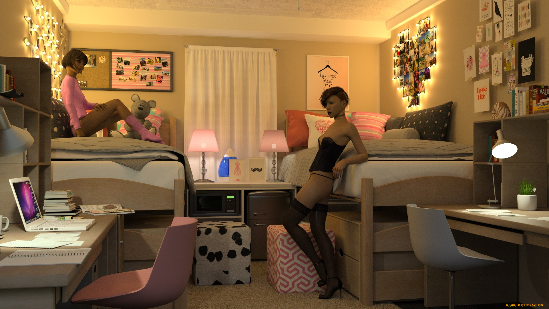 3д, графика, люди, , people, взгляд, девушки, фон