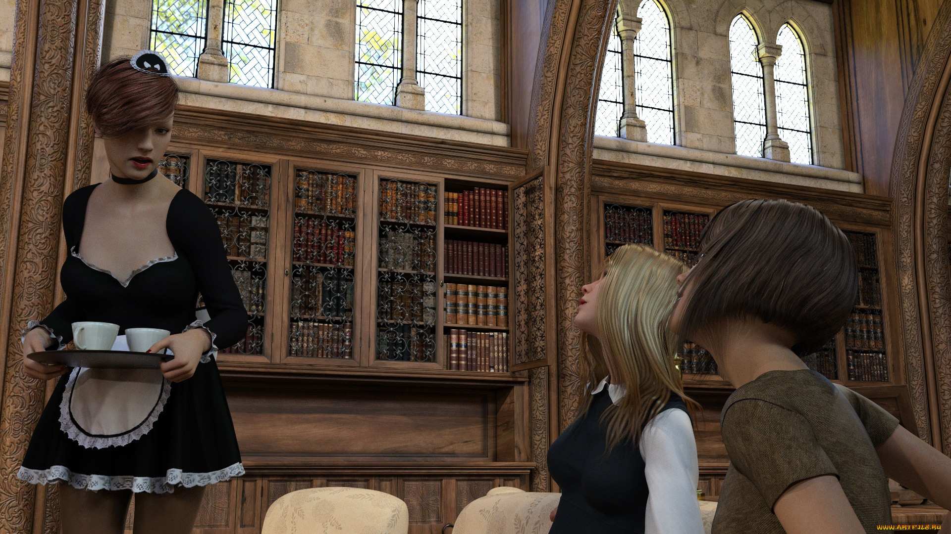 3д, графика, люди, , people, взгляд, фон, девушки