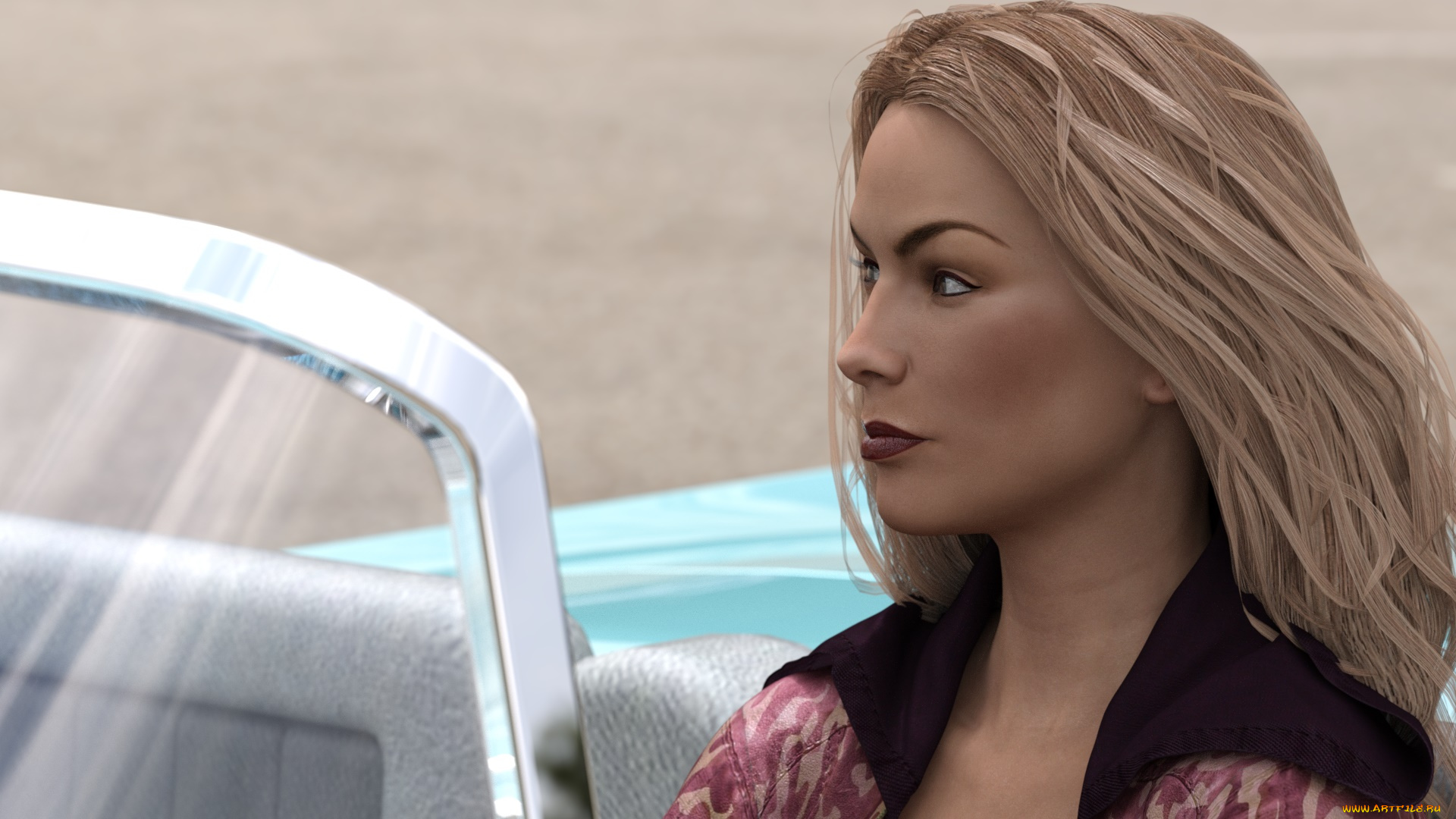 3д, графика, портрет, , portraits, фон, взгляд, девушка