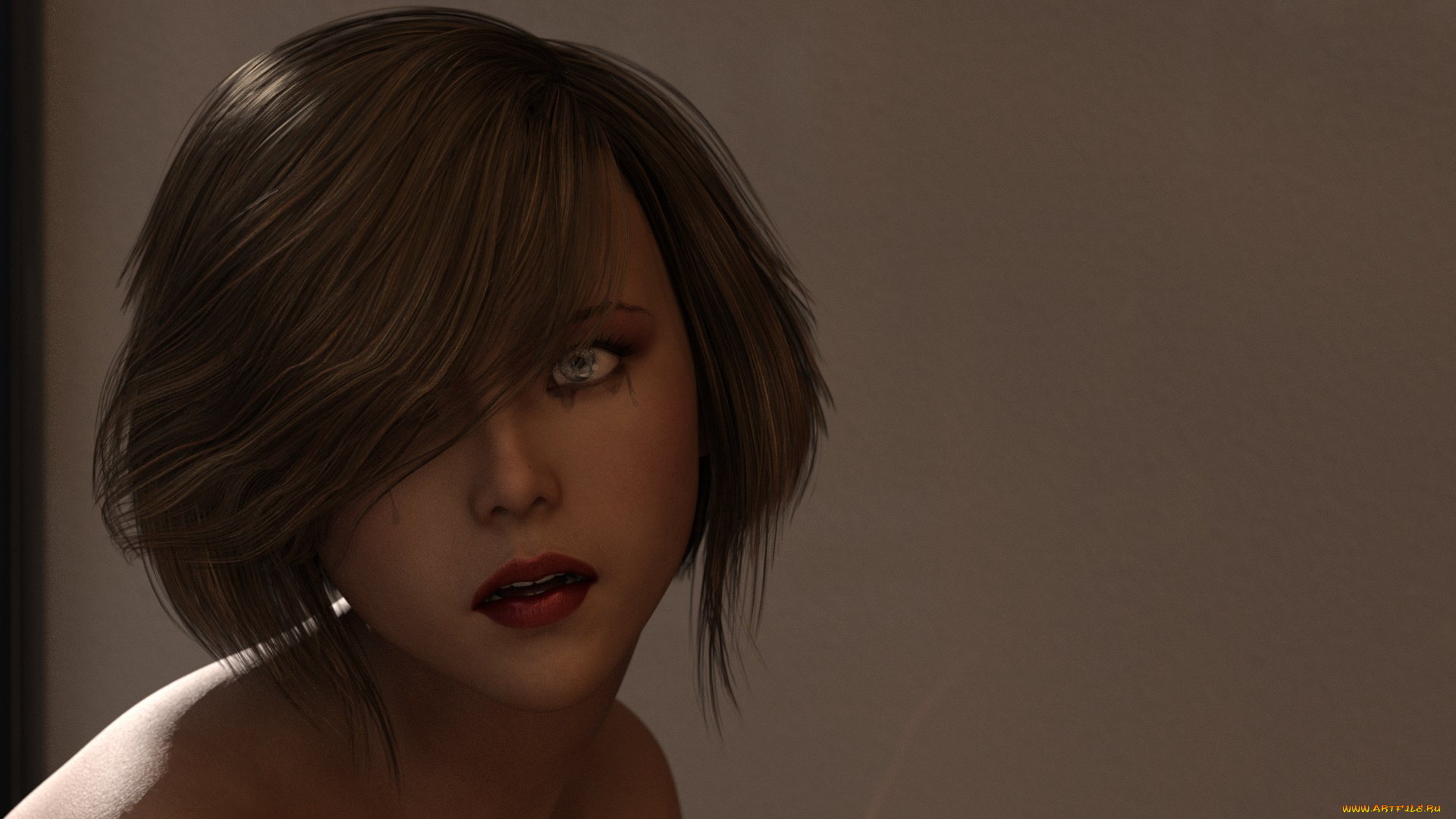 3д, графика, портрет, , portraits, фон, взгляд, девушка