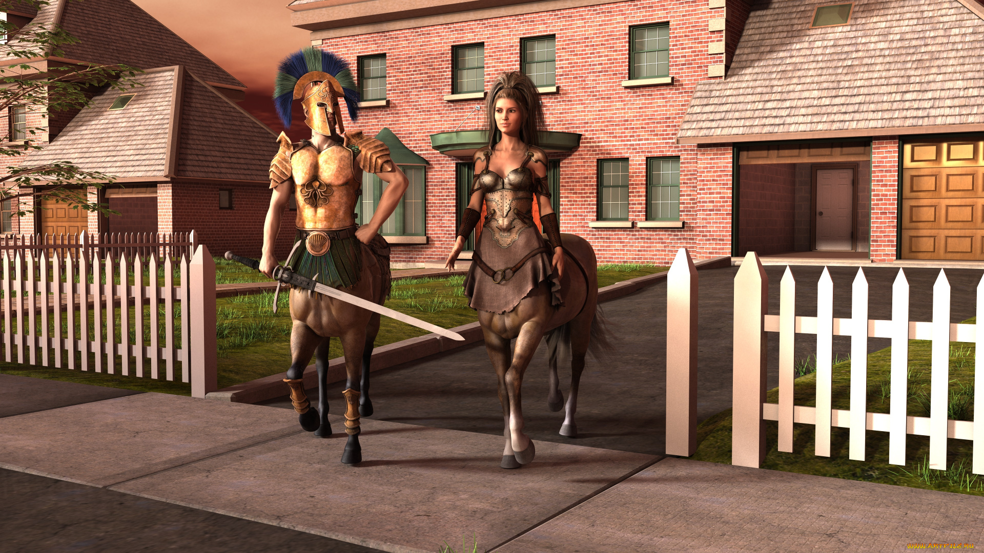 3д, графика, существа, , creatures, centaur