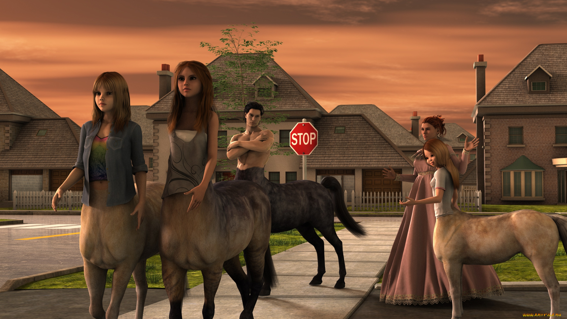 3д, графика, существа, , creatures, centaur