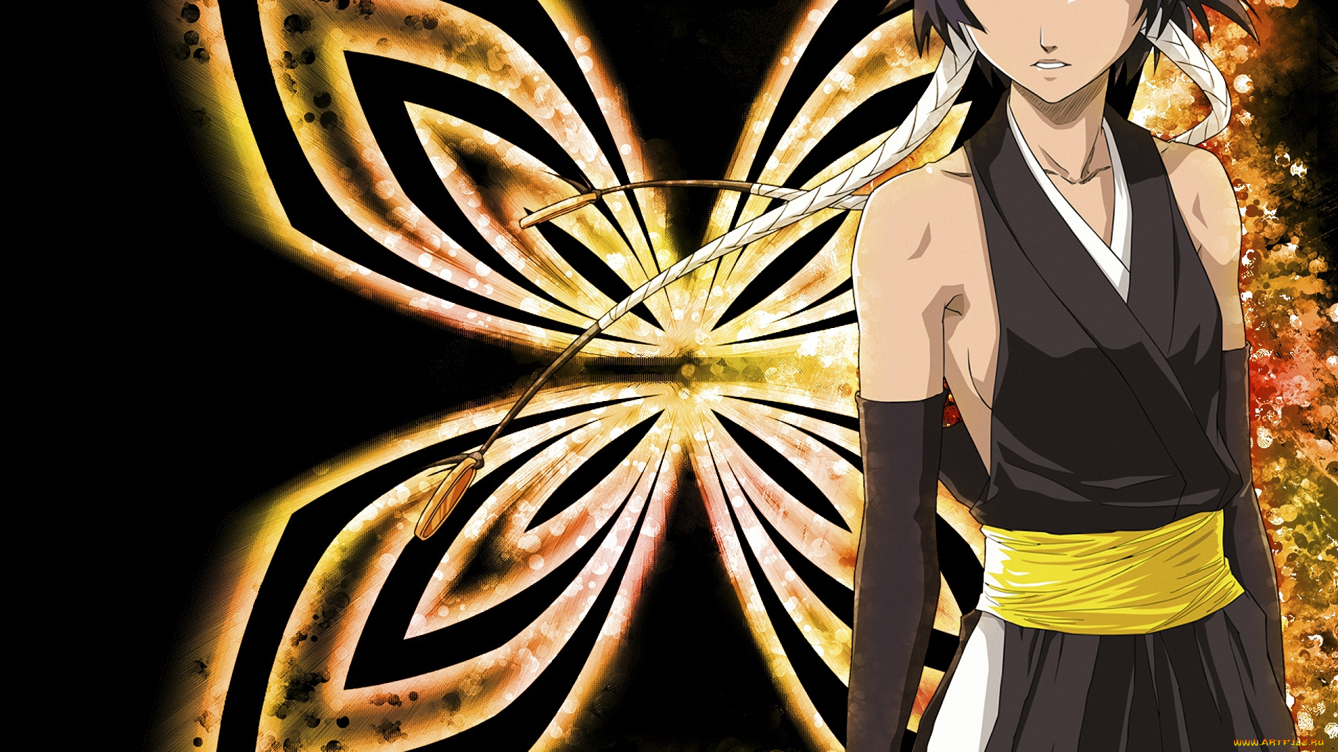 аниме, bleach, soifon, capitan, shinigami, девушка, шинигами, gotei, 13