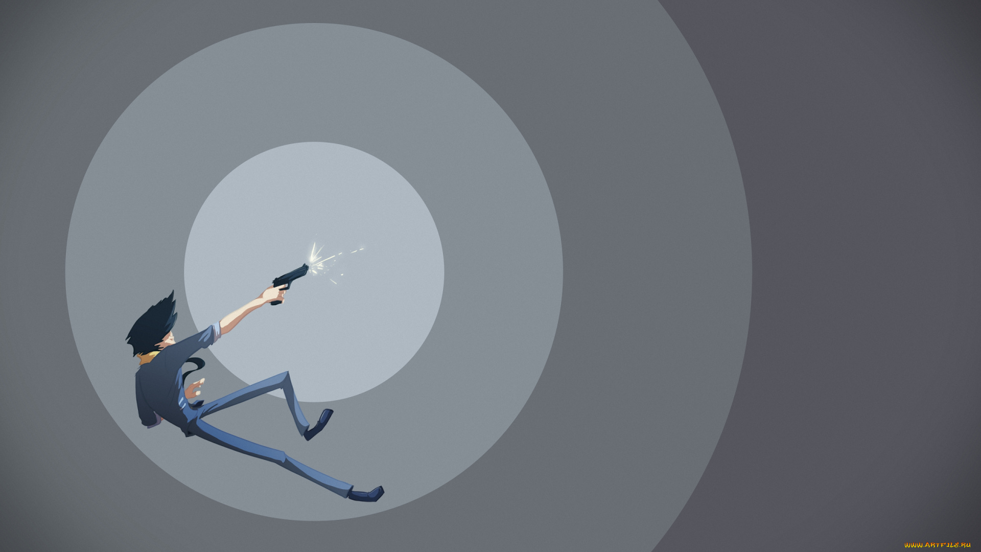 аниме, cowboy, bebop, оружие, spiegel, пистолет, spike