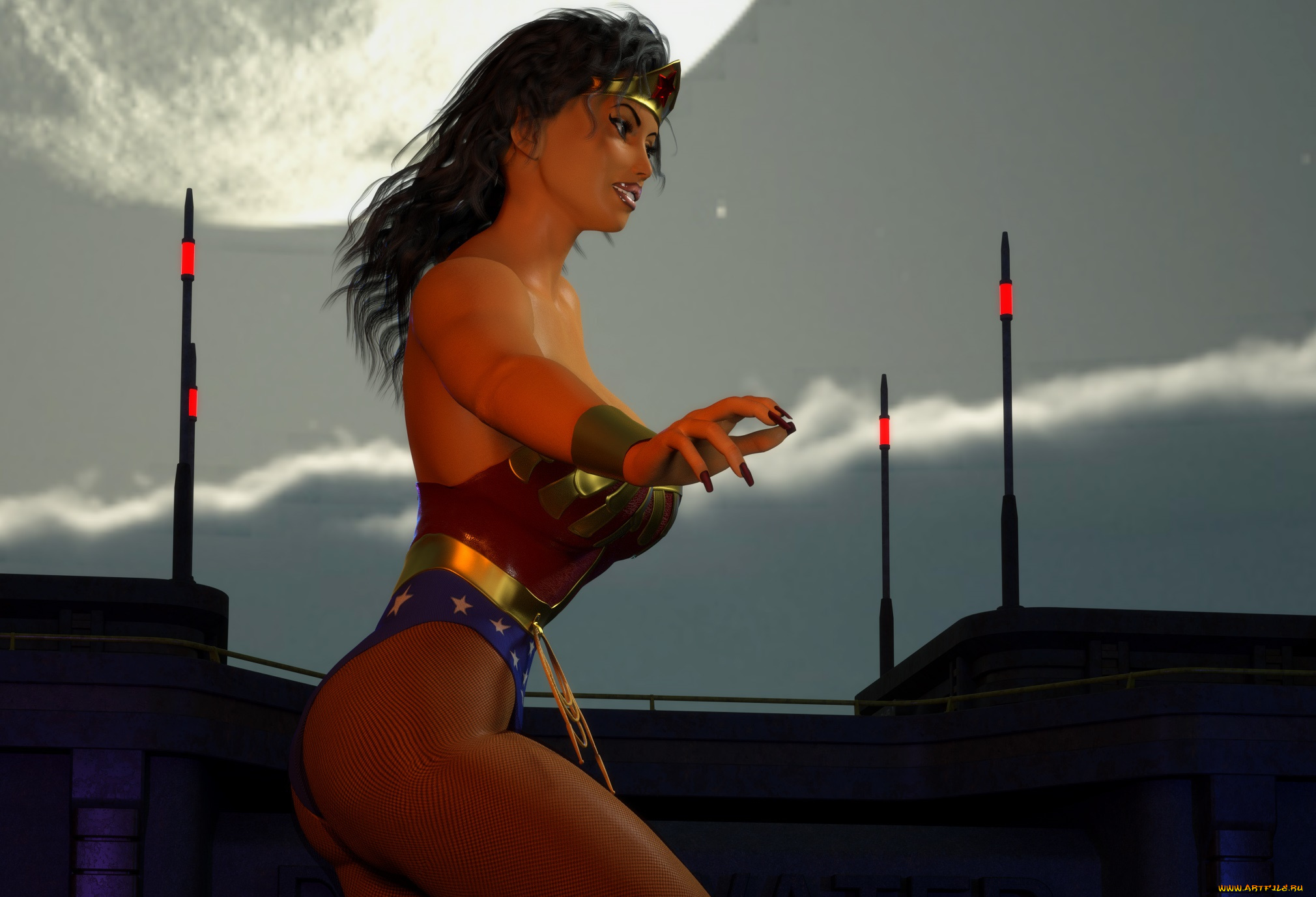 3д, графика, фантазия, , fantasy, девушка, фон, взгляд