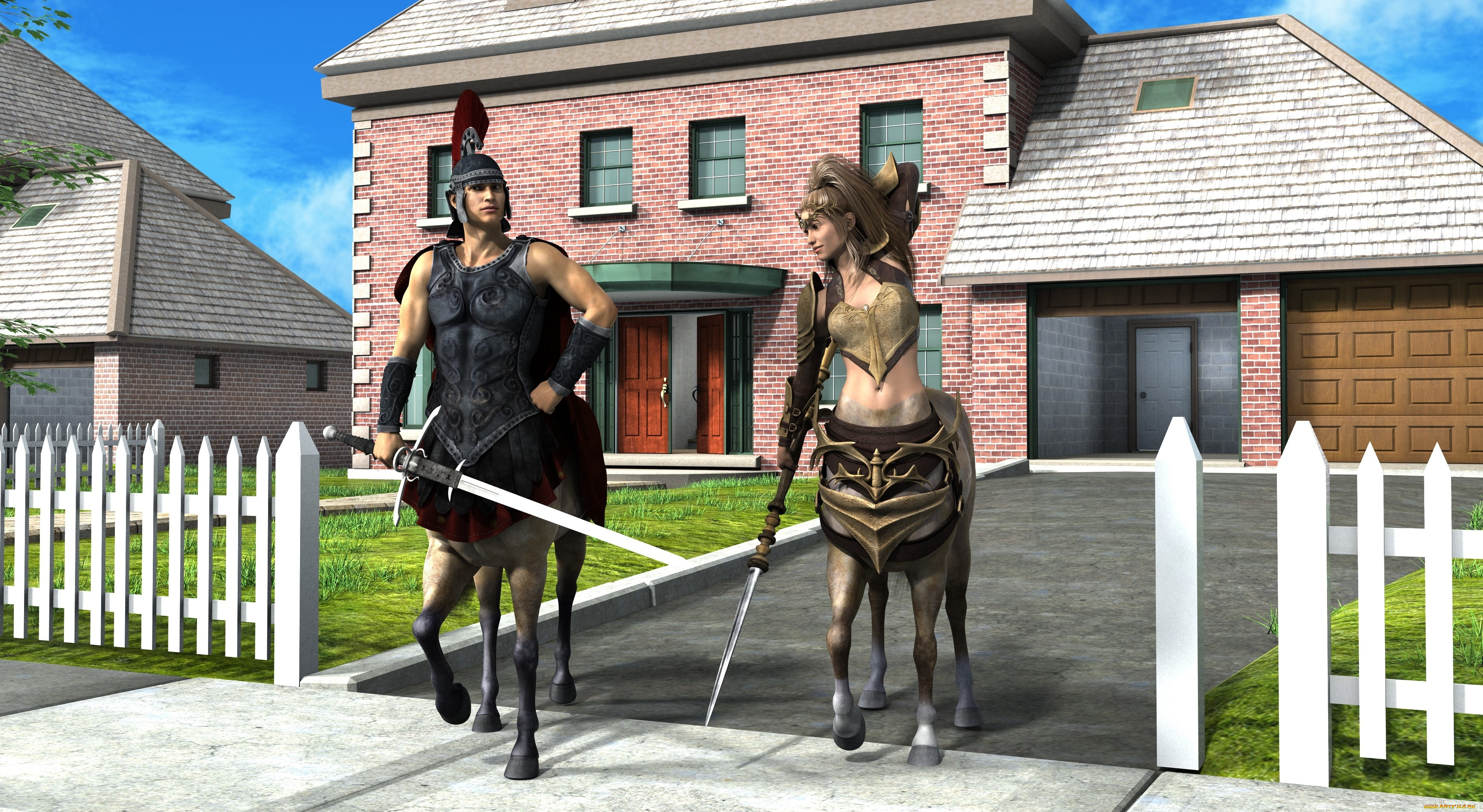 3д, графика, существа, , creatures, centaur