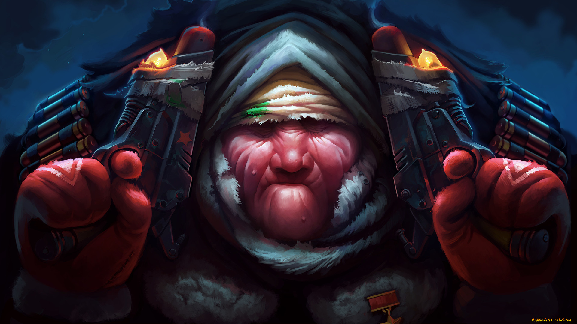 фэнтези, люди, медаль, оружие, бабка