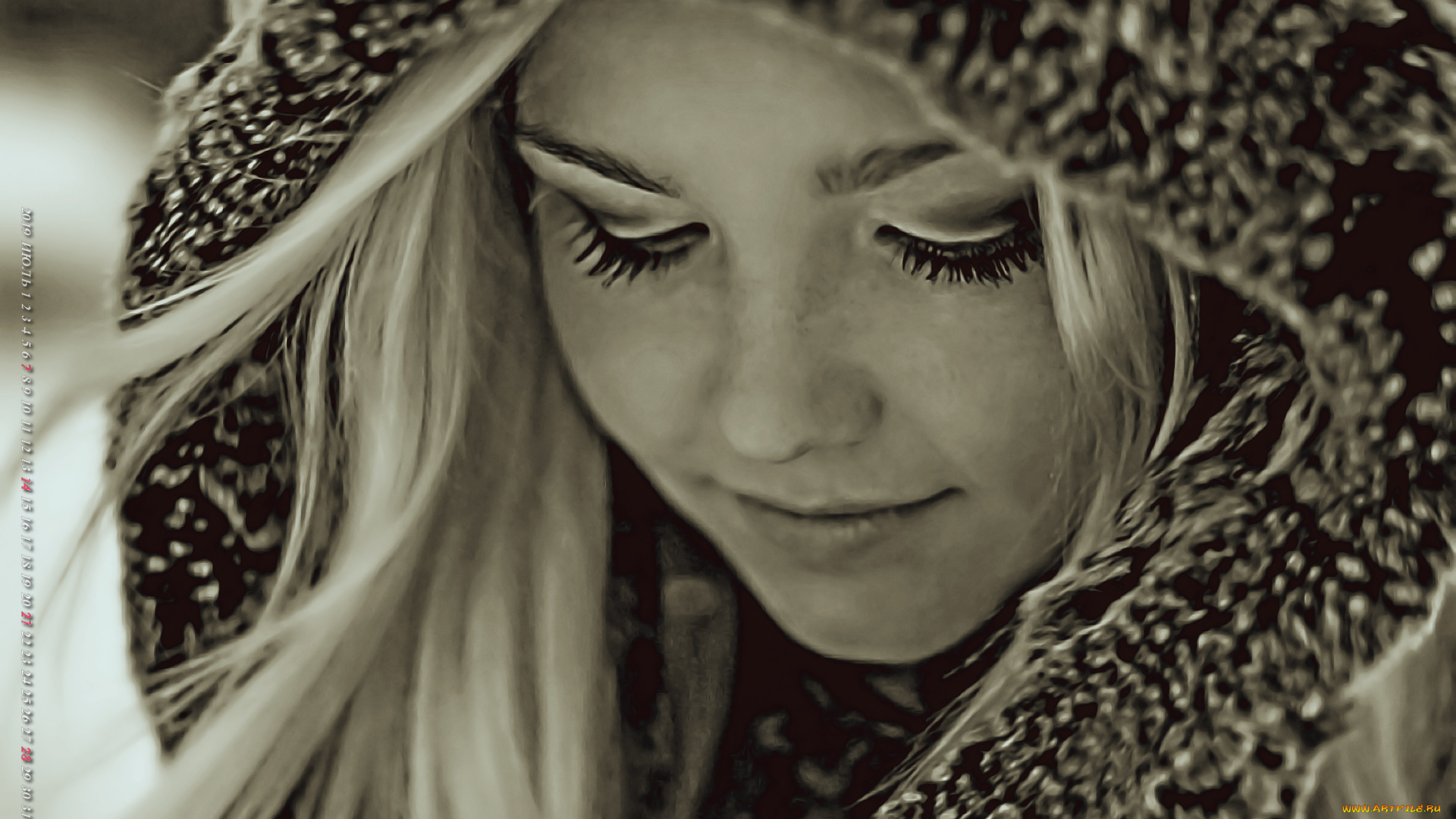 календари, компьютерный, дизайн, 2019, calendar, капюшон, женщина, лицо, девушка