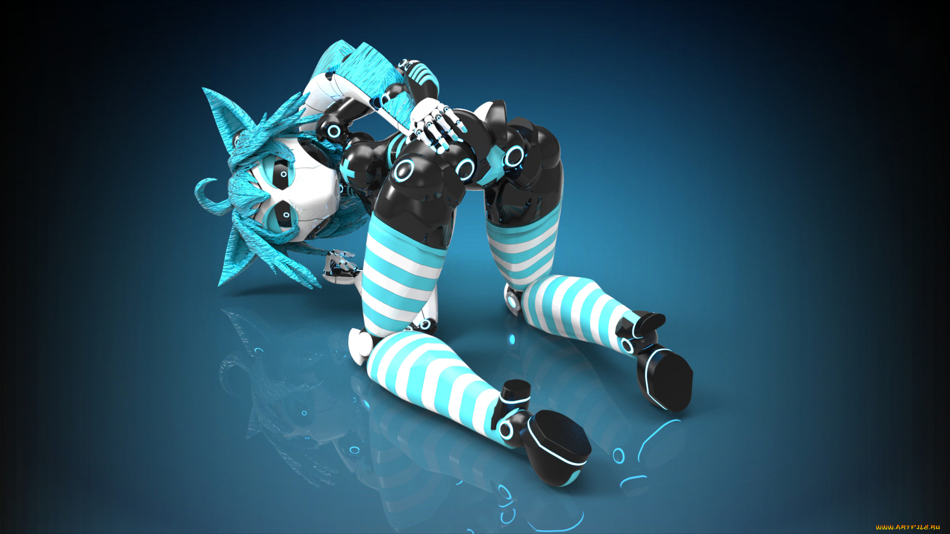 видео, игры, portal, 2, игрушка, взгляд, фон, девушка