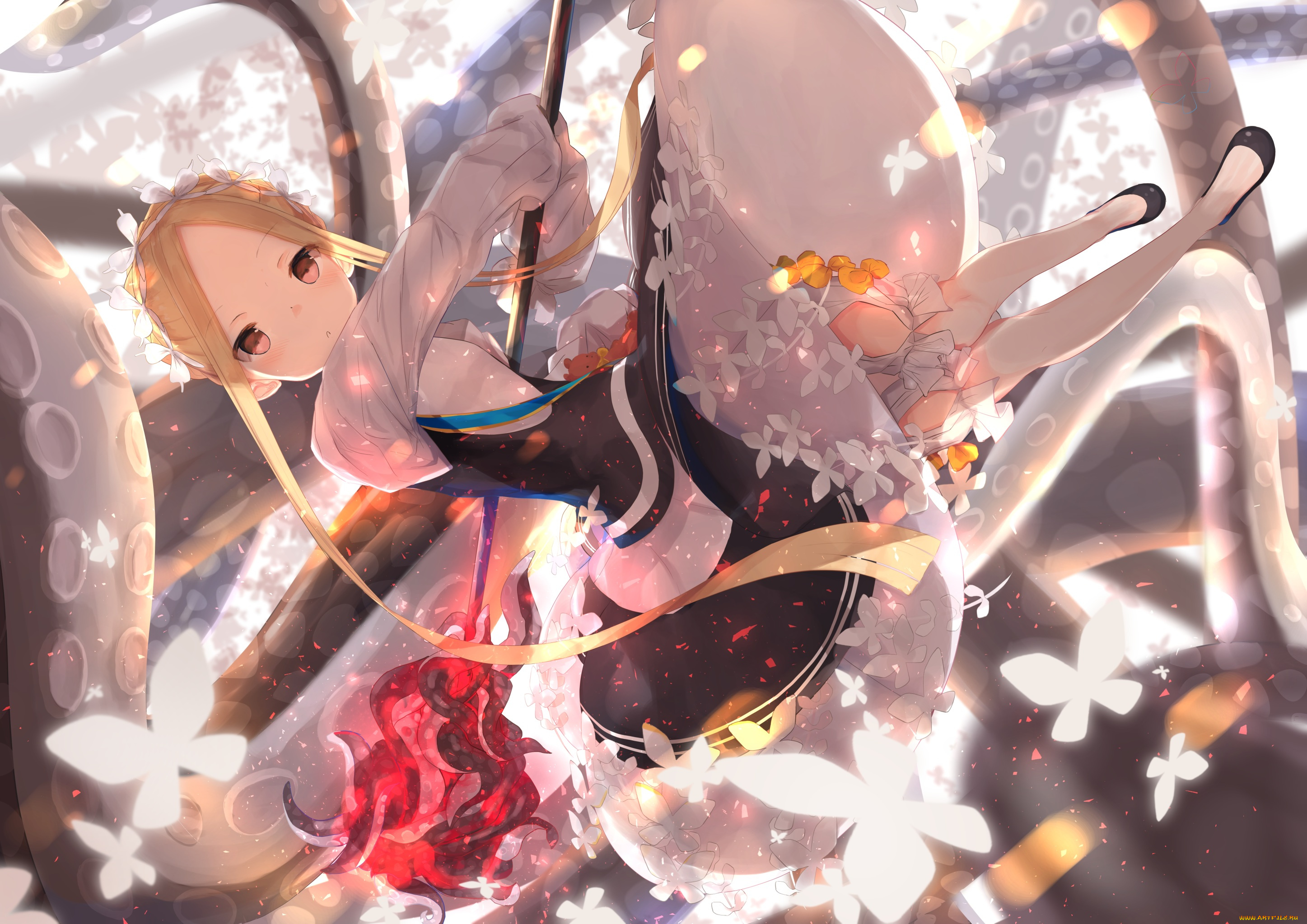 аниме, fate, stay, night, , grand, order, , apocrypha, взгляд, девушка, фон