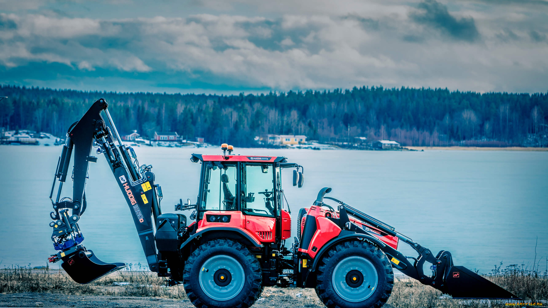 техника, фронтальные, погрузчики, huddig