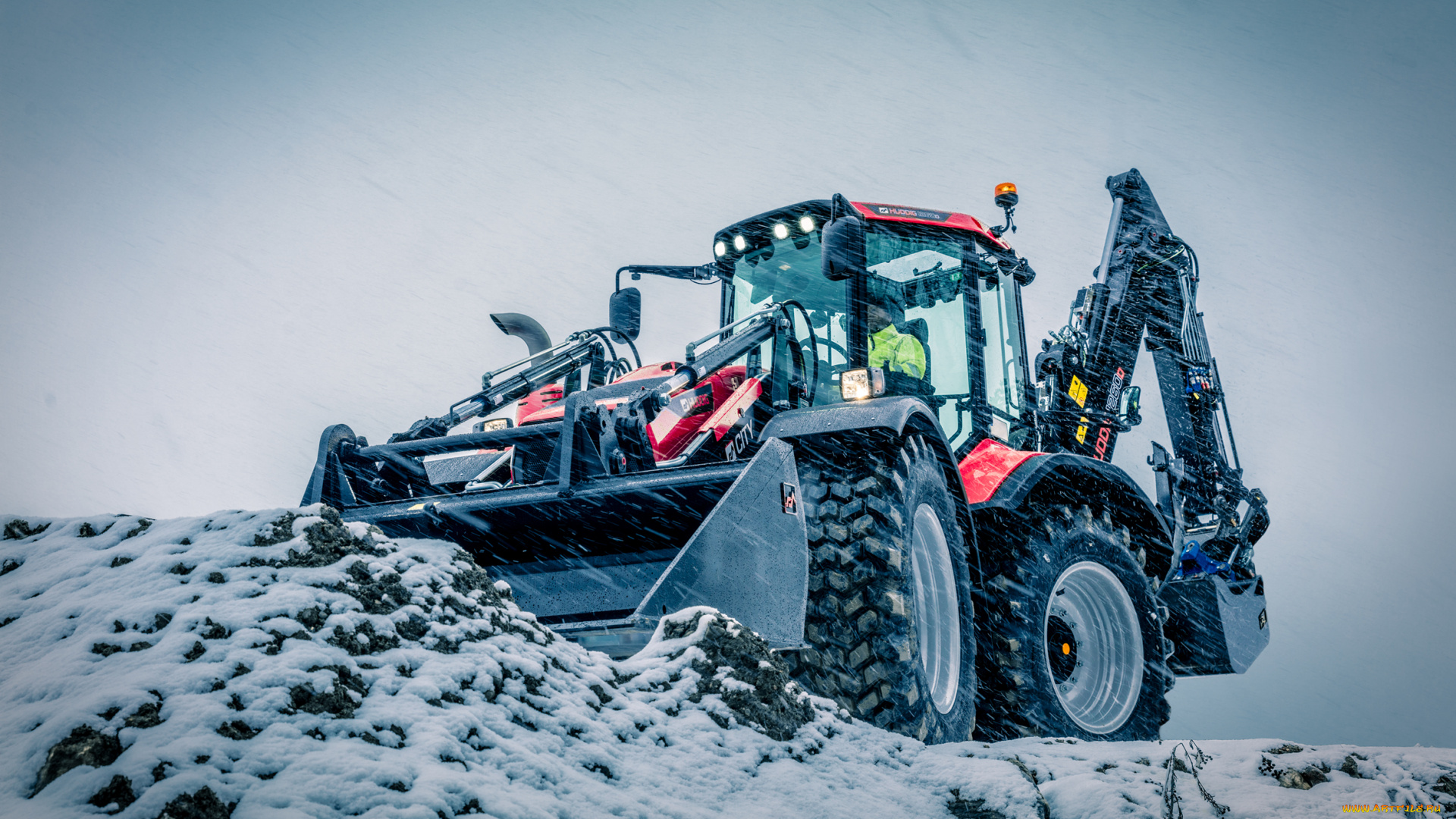 техника, фронтальные, погрузчики, huddig