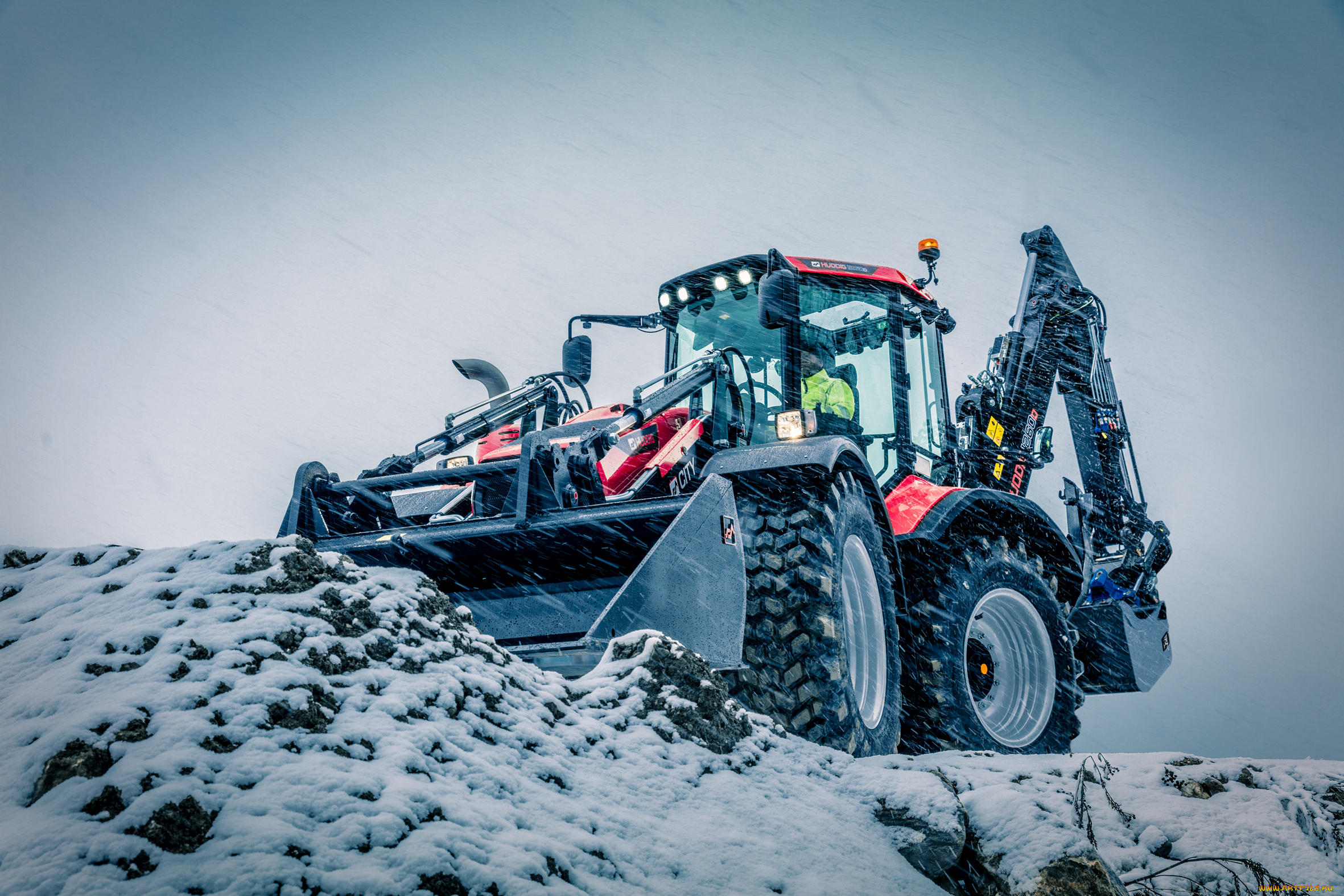 техника, фронтальные, погрузчики, huddig