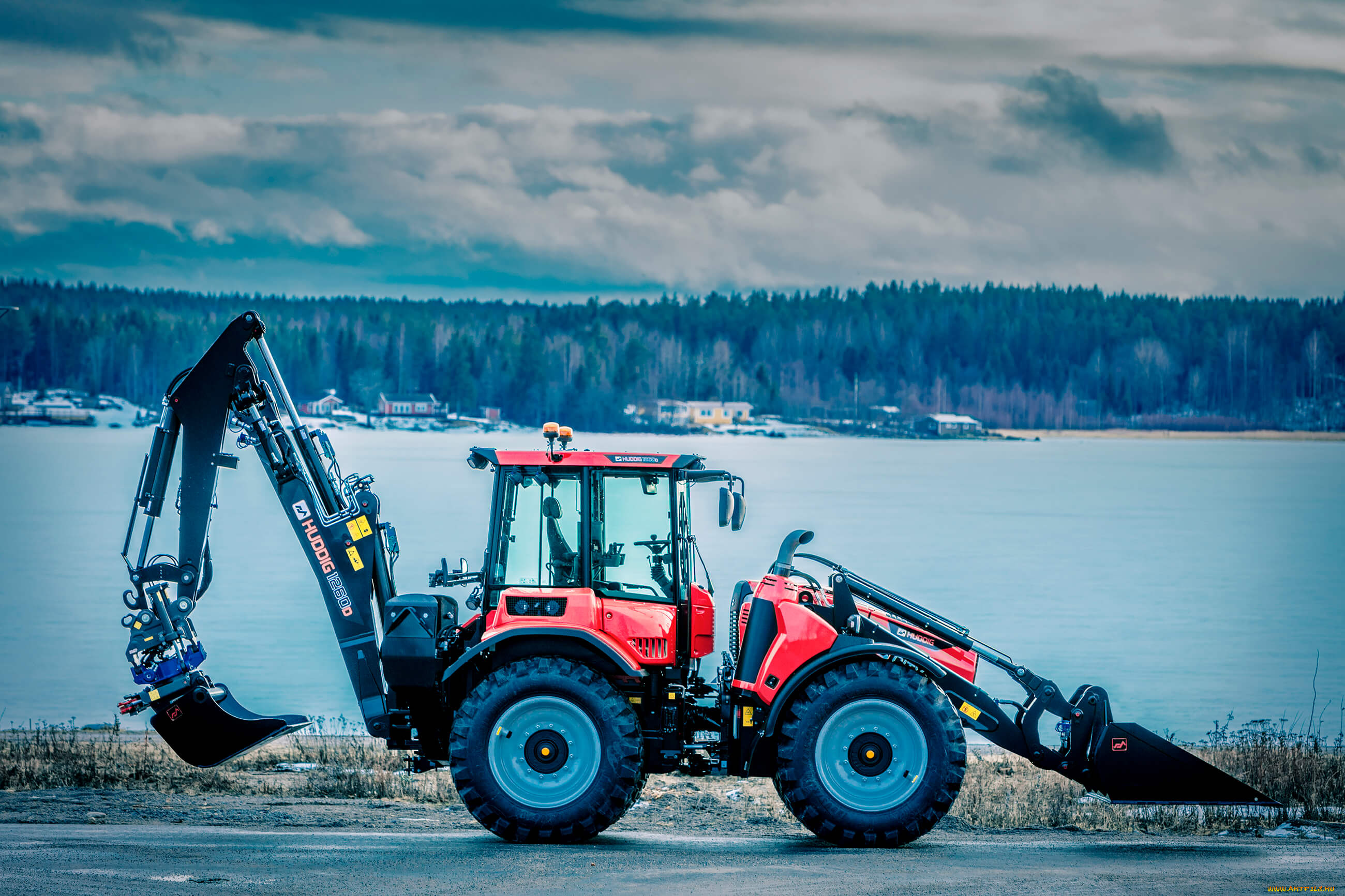 техника, фронтальные, погрузчики, huddig