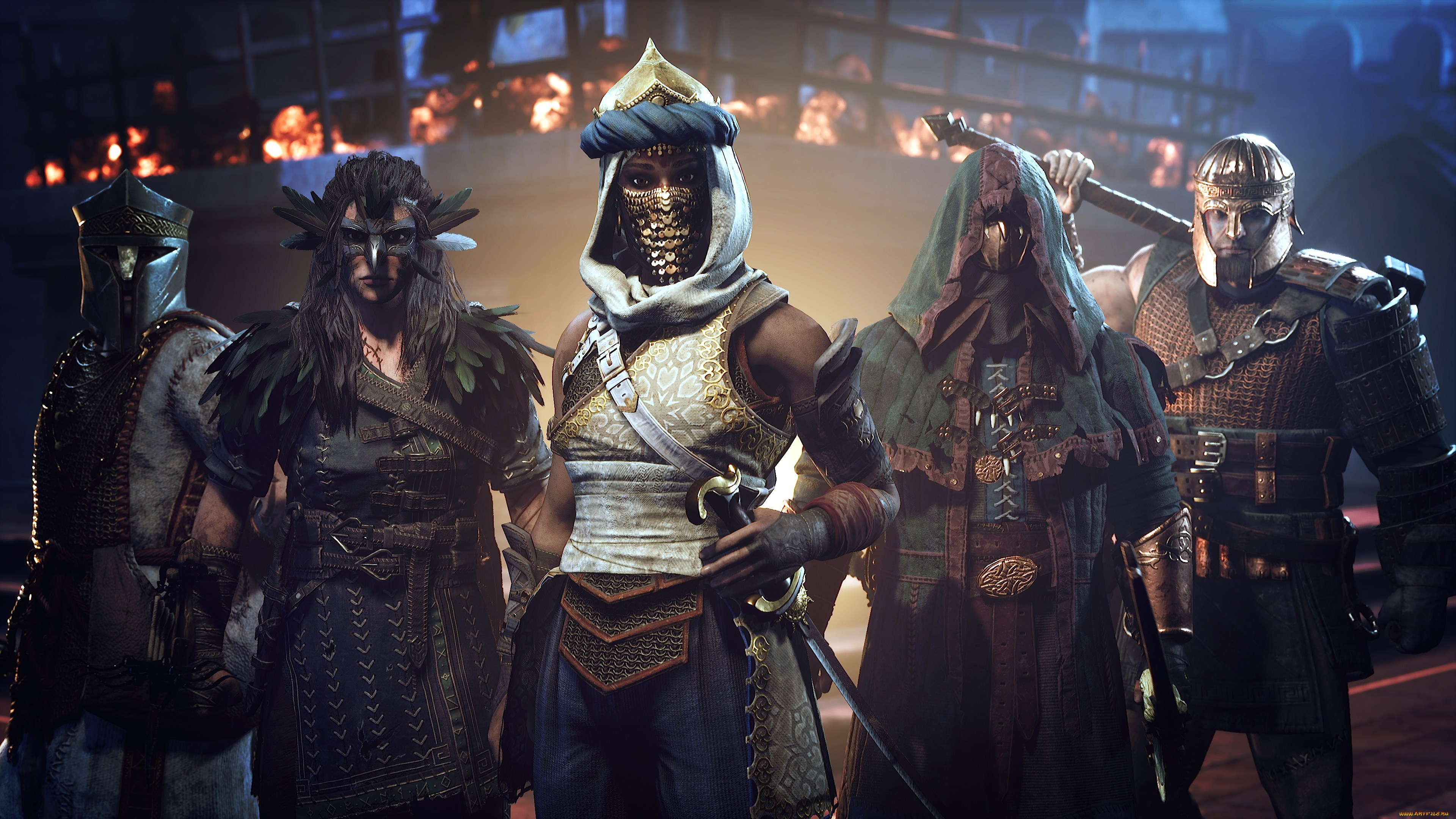 видео, игры, hood, , outlaws, &, legends, персонажи, образы, маски, оружие