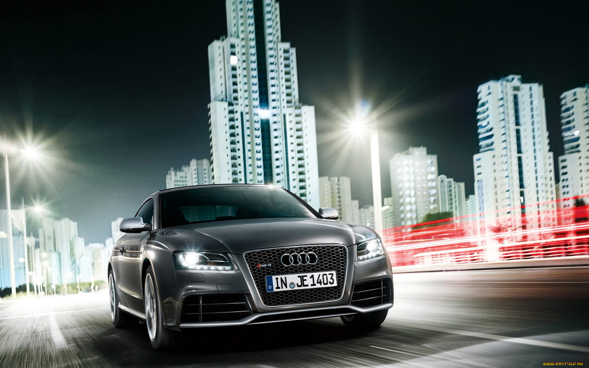 audi, rs5, автомобили, audi, серебристый, город, дорога, скорость