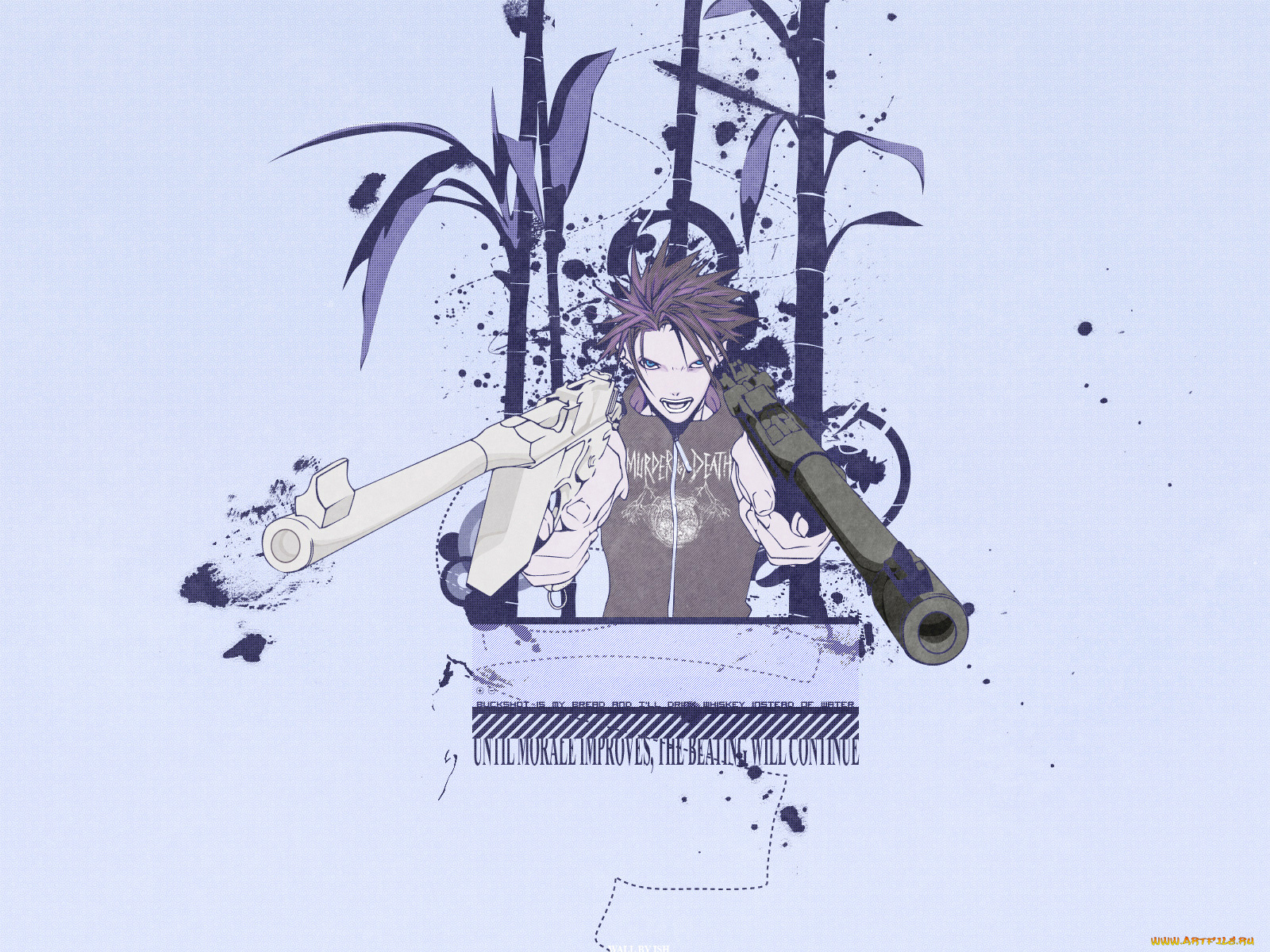 аниме, dogs, bullets, carnage