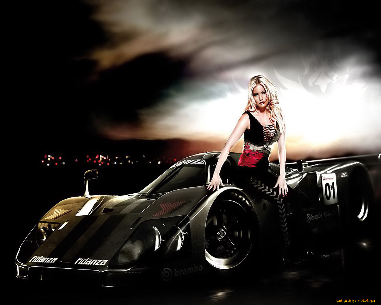 автомобили, авто, девушками