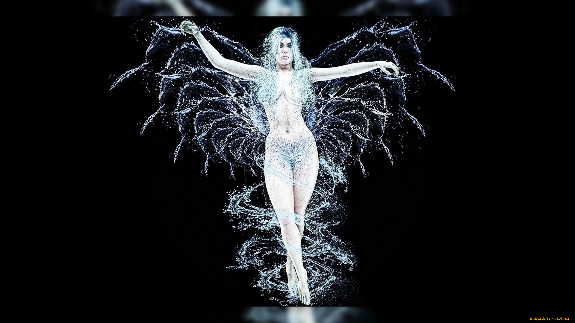 3д, графика, people, люди, брызги, девушка, вода