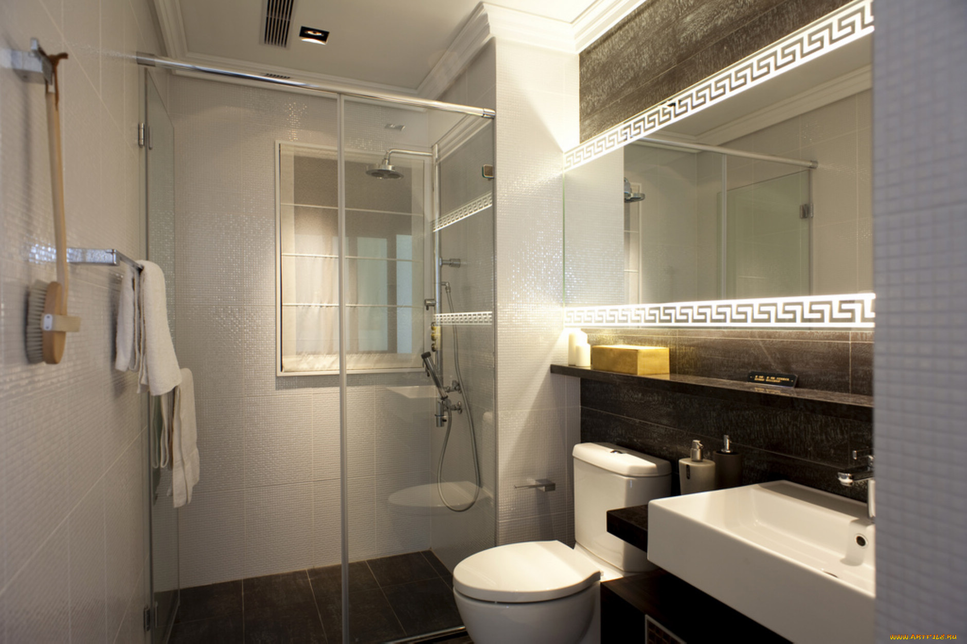 интерьер, ванная, туалетная, комнаты, и