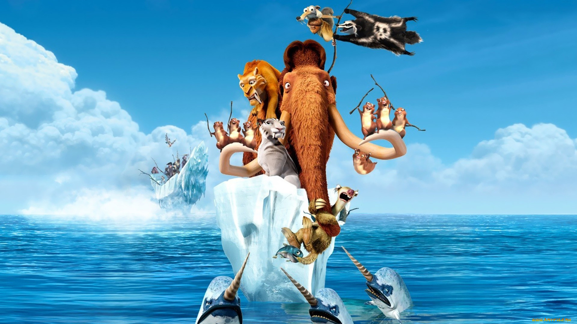 мультфильмы, ice, age, continental, drift, ледниковый, период, 4