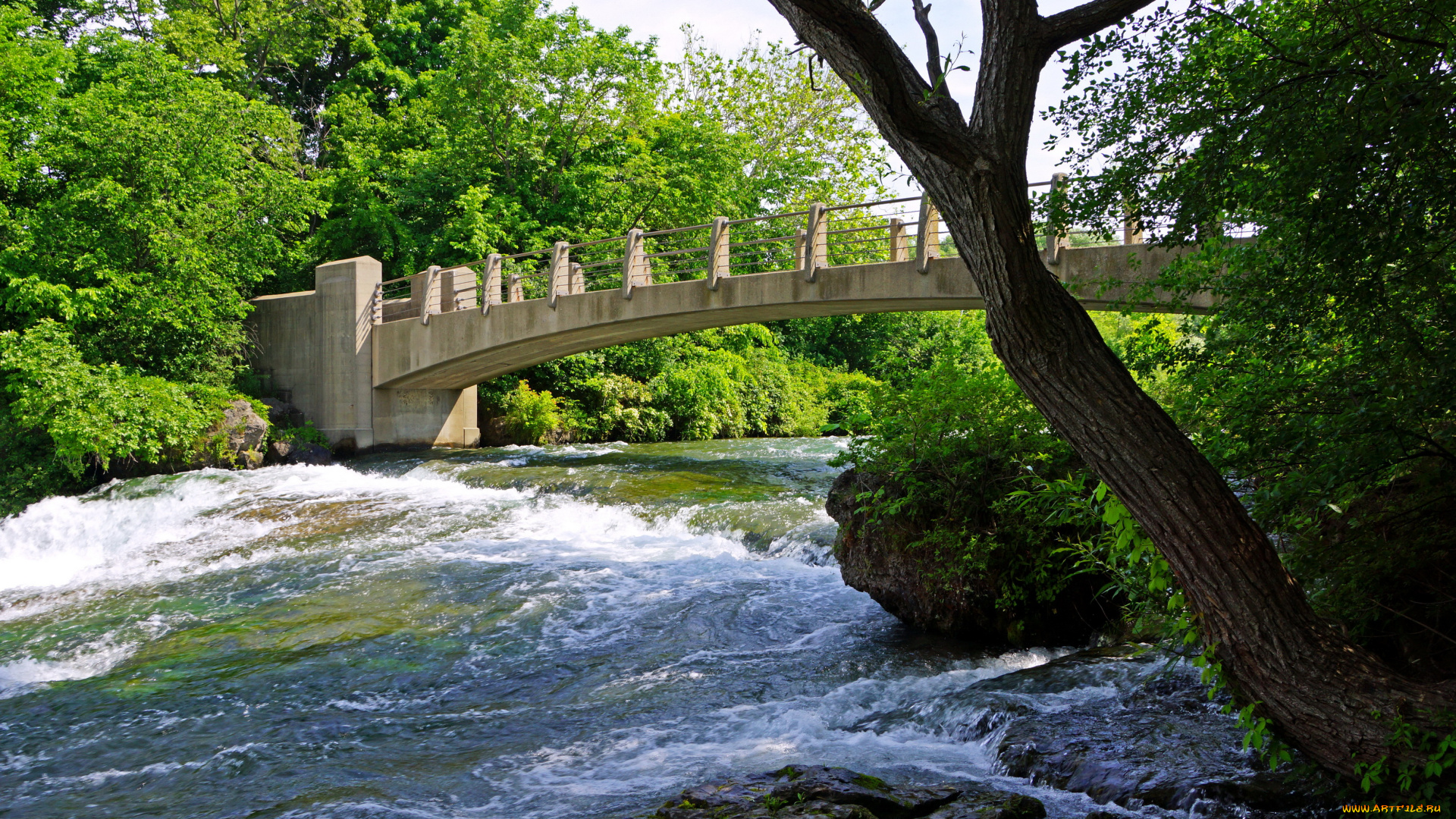 нью, йорк, ниагара, природа, реки, озера, нью-йорк, мост, река