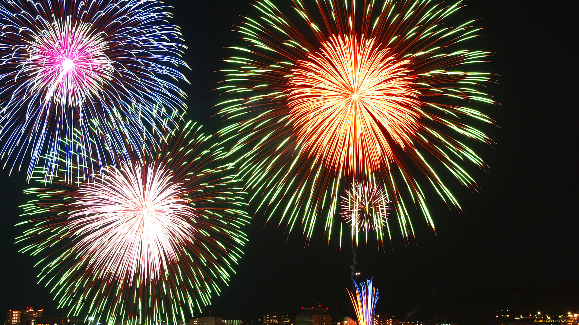 разное, салюты, фейерверки, салют