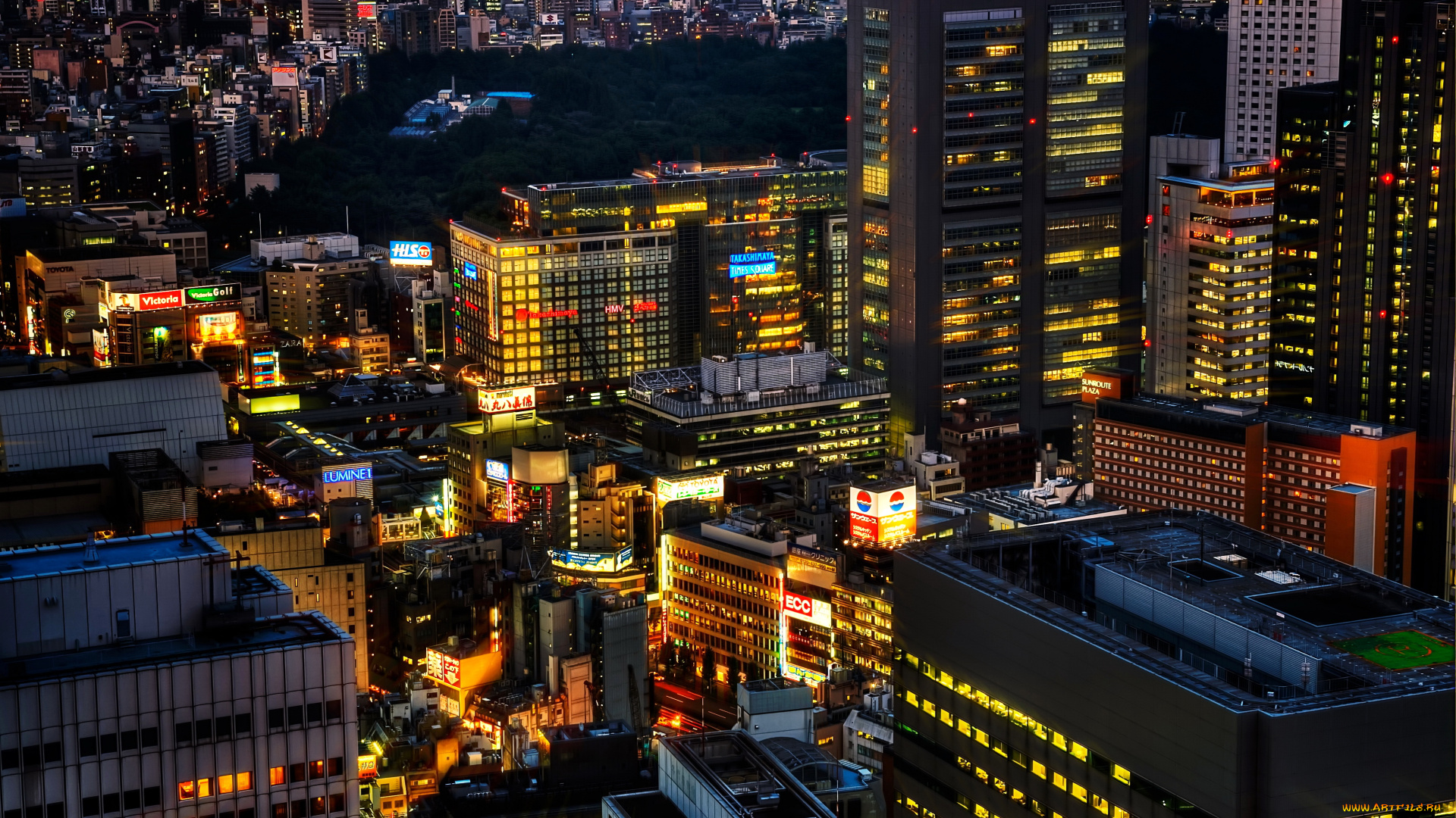 tokyo, города, токио, Япония, ночь, огни