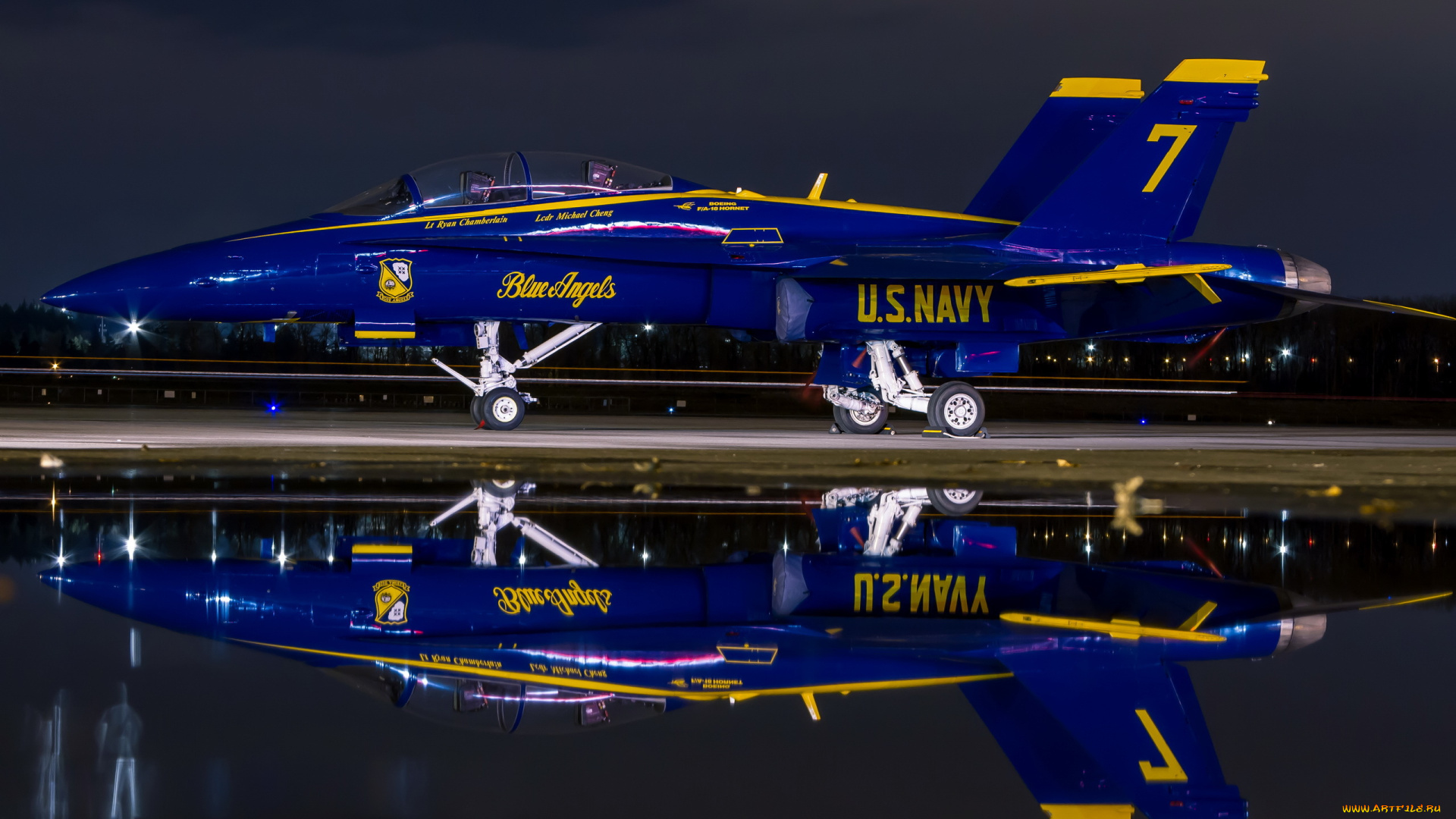 «голубые, ангелы», авиация, боевые, самолёты, gилотажная, группа, вмс, сша, ночь, стоянка