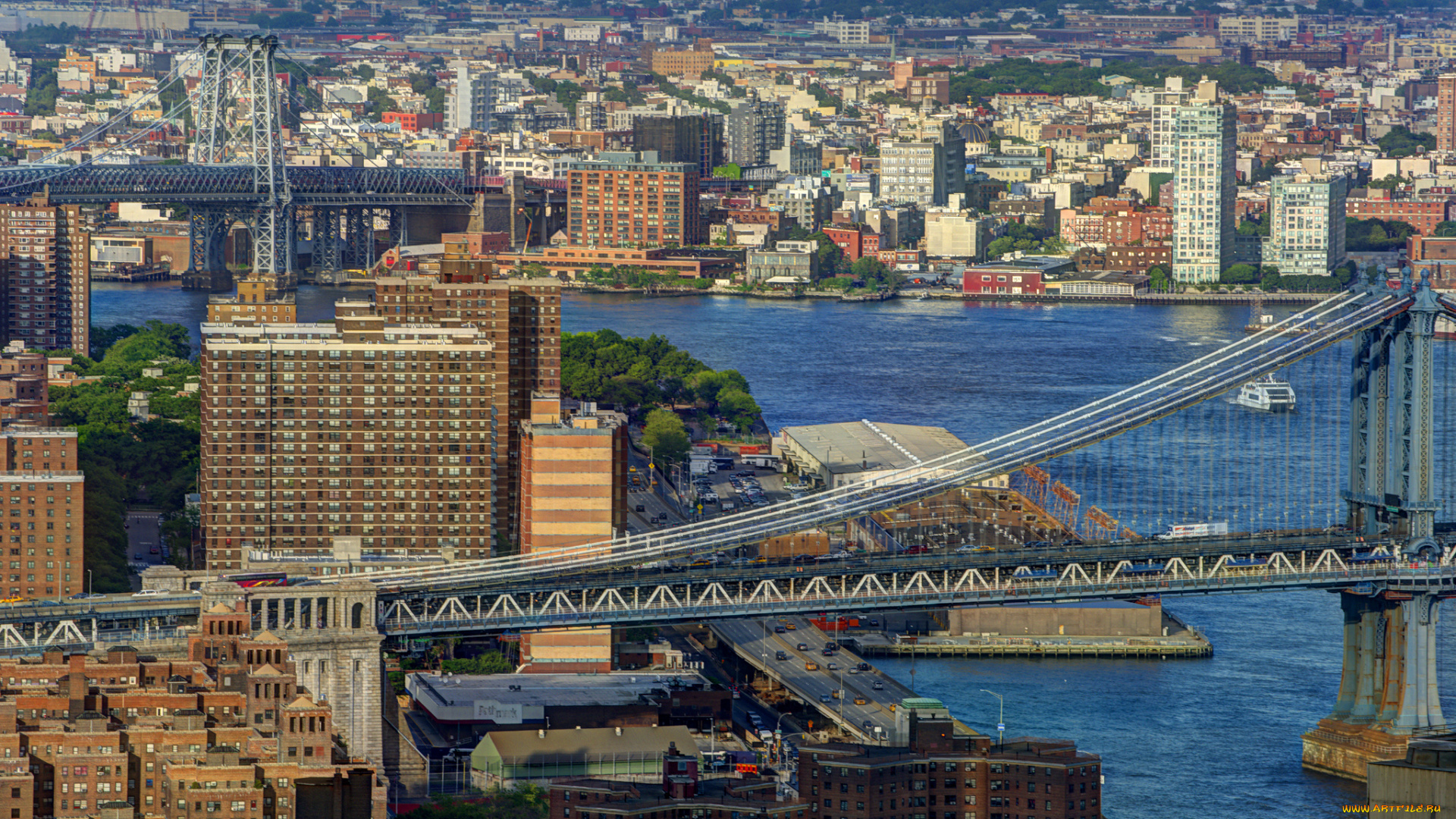 new, york, city, города, нью, йорк, сша, ист-ривер, east, river, williamsburg, bridge, manhattan, манхэттенский, мост, вильямсбургский