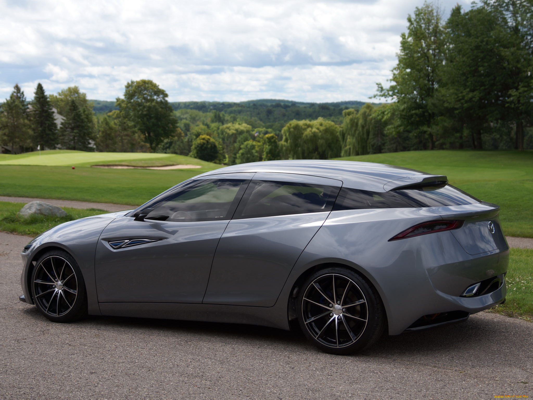 mazda, deep, orange, concept, автомобили