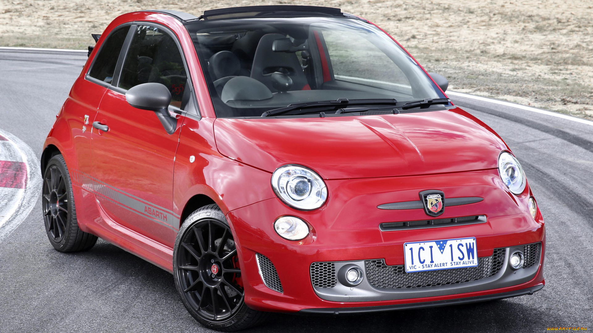 автомобили, fiat, abarth, 595c, 2014г, au-spec, competizione, красный