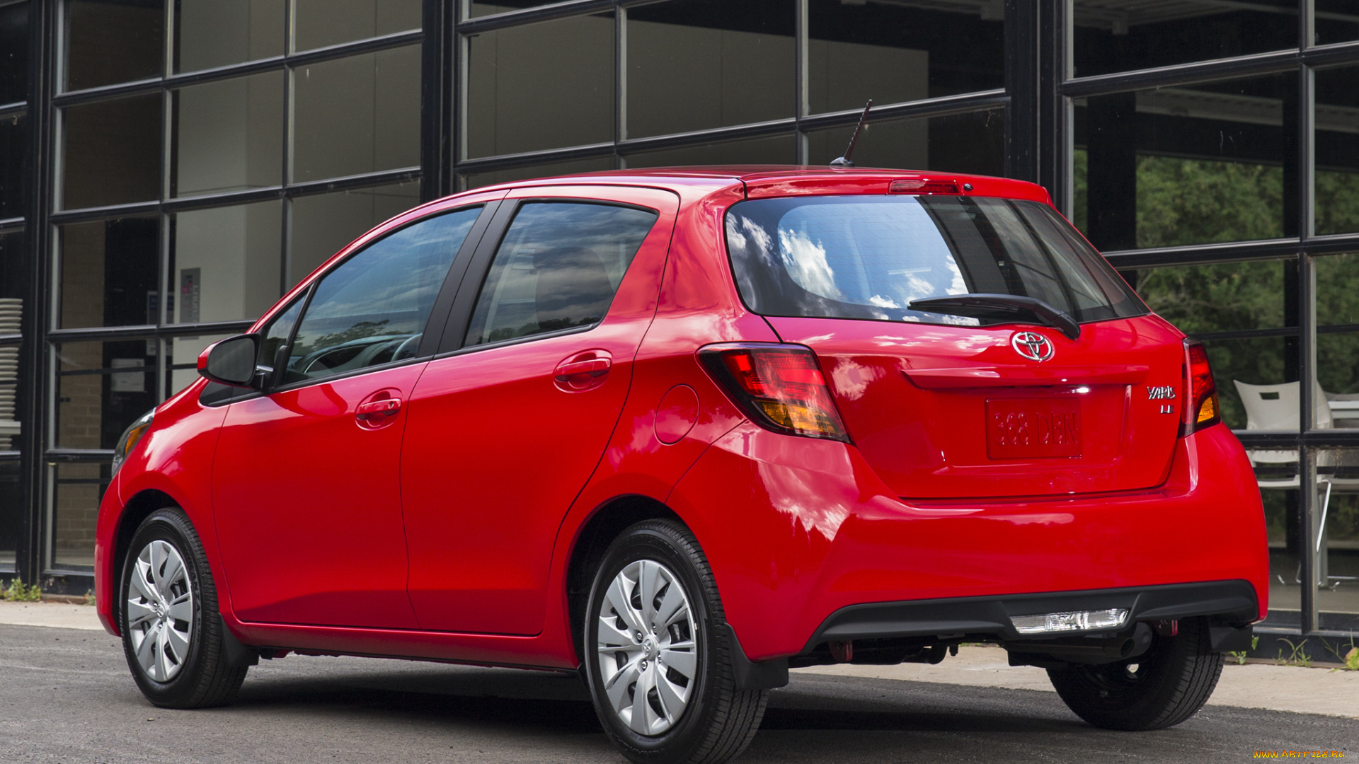 автомобили, toyota, 2015г, 5-door, us-spec, красный, le, yaris