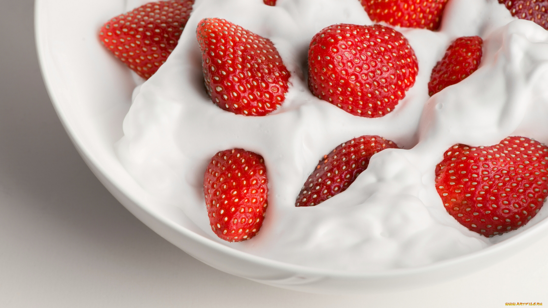 еда, клубника, , земляника, десерт, сливки, ягоды