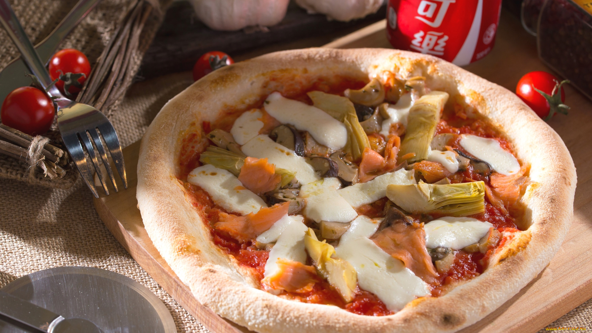 еда, пицца, начинка, сыр