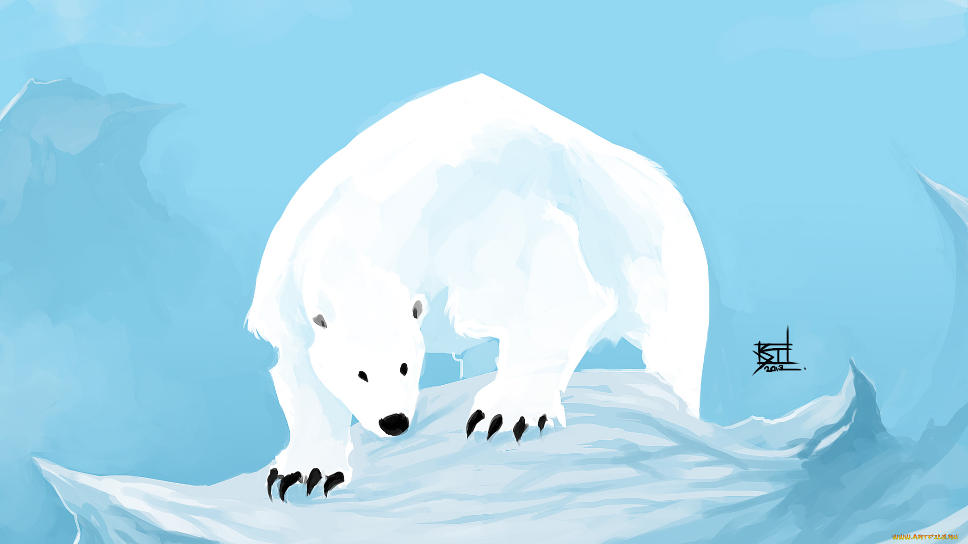 рисованные, животные, , медведи, медведь