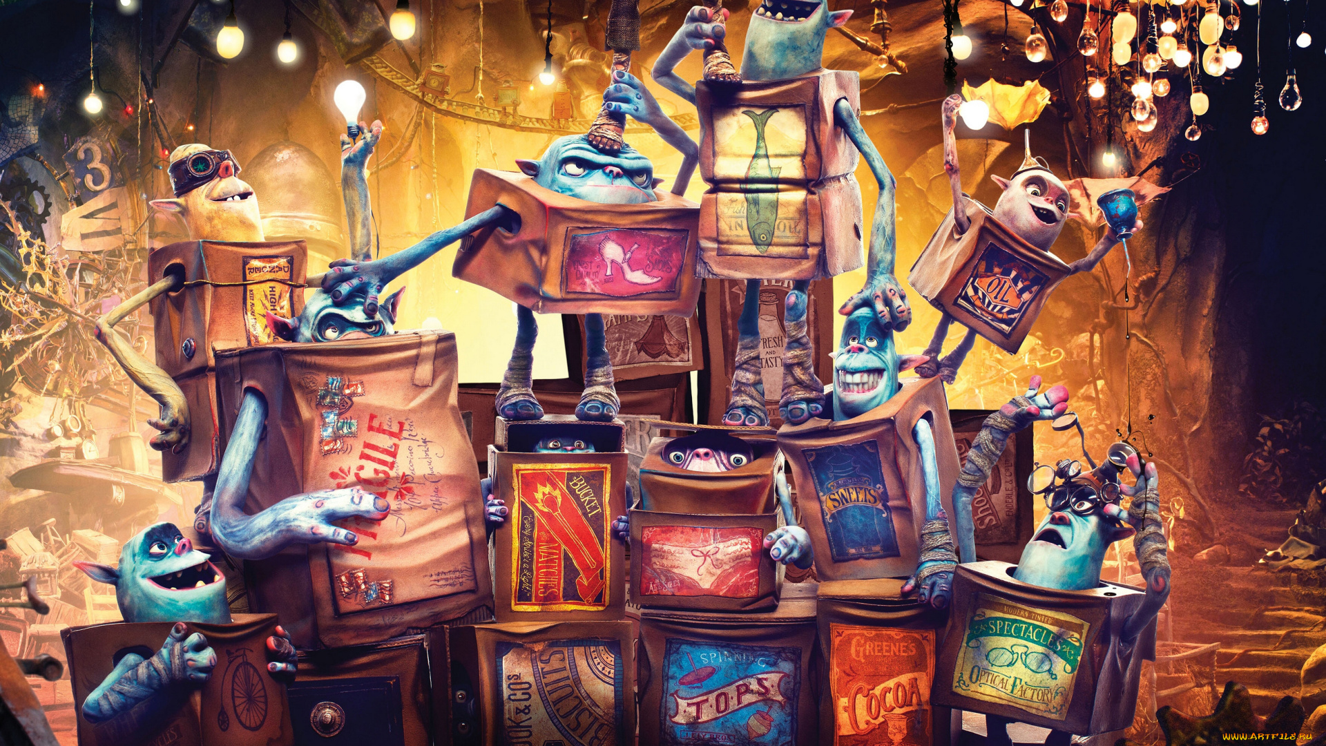 the, boxtrolls, мультфильмы, монстры, чудики