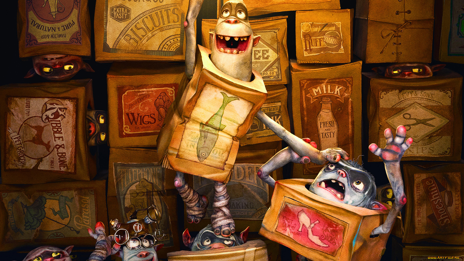 the, boxtrolls, мультфильмы, семейка, монстров