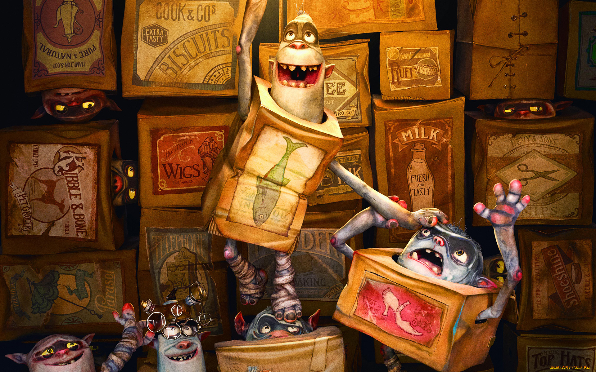 the, boxtrolls, мультфильмы, семейка, монстров