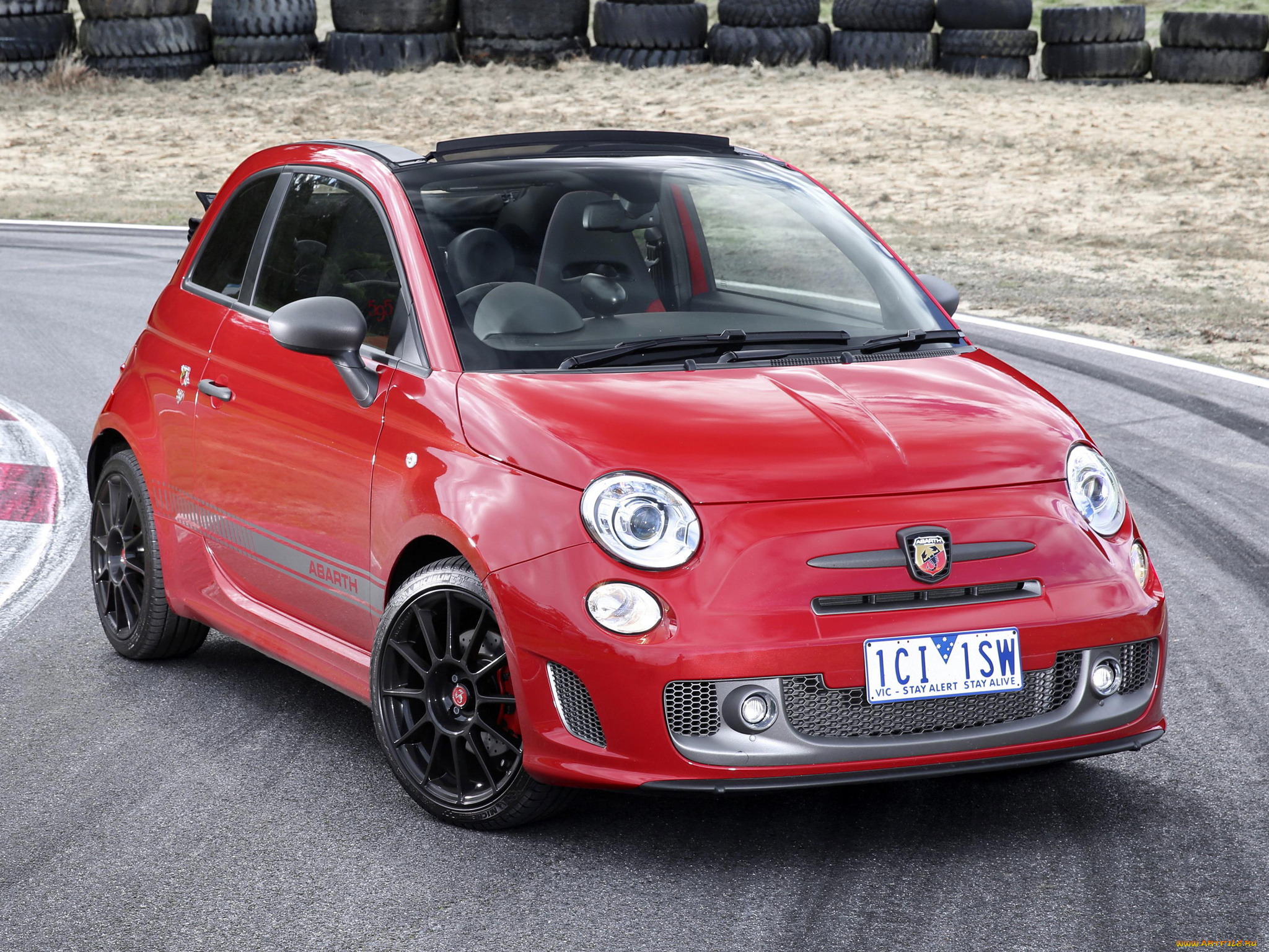 автомобили, fiat, abarth, 595c, 2014г, au-spec, competizione, красный